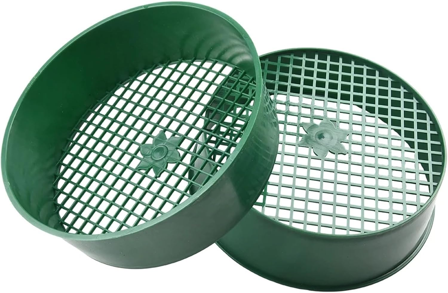 Garden Sieve Gardening Tools 2Pcs Garden Sieve Plastic Soil Sieve Filter Mesh Composy Soil Sand Stone Mesh Soil Sieve Nursery Tools Garden Supplies image number 3