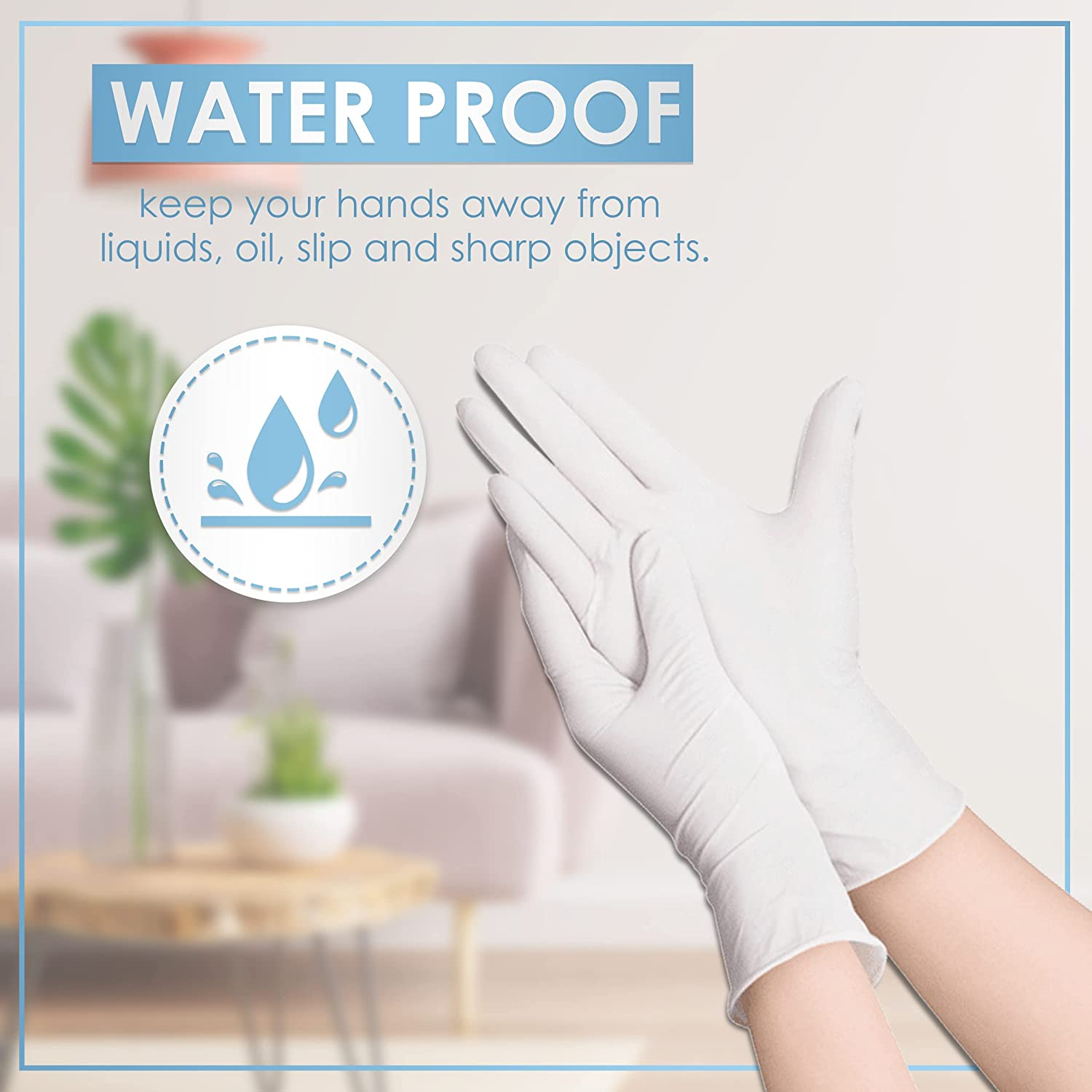 Medicom Safebasics Easyfit Disposable Latex Gloves - 100 Count - Large - White Latex Gloves, Work Gloves, Multipurpose Powder Free Gloves image number 3