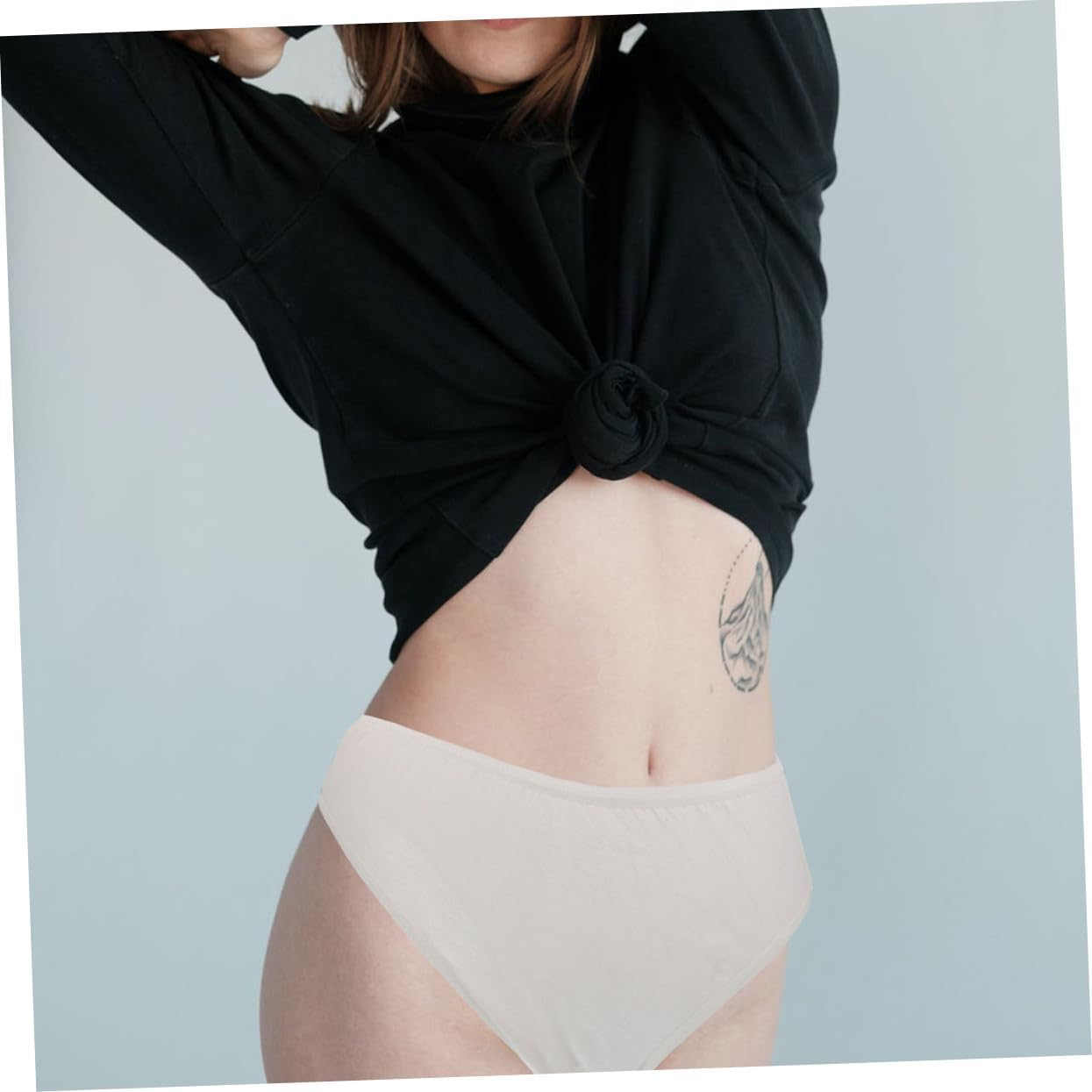 5Pcs Disposable Female Briefs XXXL Cotton Maternity Underwear Lightweight Breathable Postpartum Panties for Travel and Confinement Care White image number 3