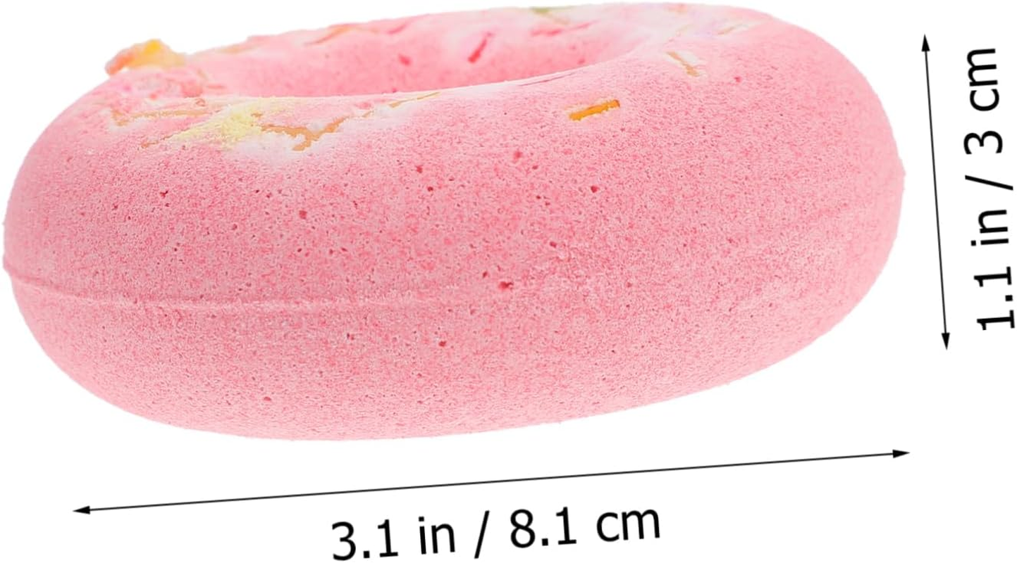 SHOWERORO 4 Pack Salt Bath Handmade Doughnut Bath Balls Skin Care Relaxing Bath for Mom Friend or Self image number 1