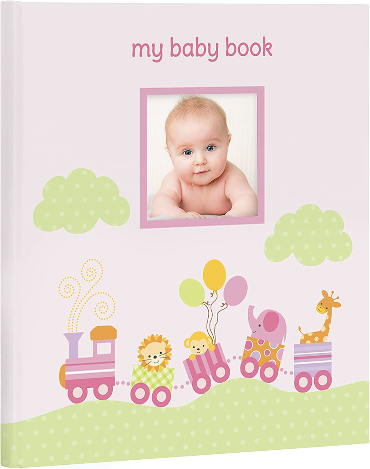 Lil Peach First 5 Years Baby Memory Book, Cherish Every Precious Moment, Pink & Peach Confetti Polka Dots