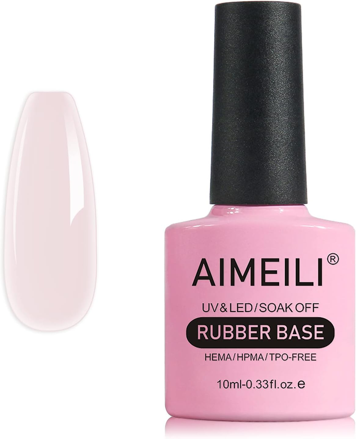 ALMEILI Rubber Base Color Gel for Nail, Soak off UV LED Gel Nail Polish, Correcting Coating with Enhanced Adhesion (430) 10Ml