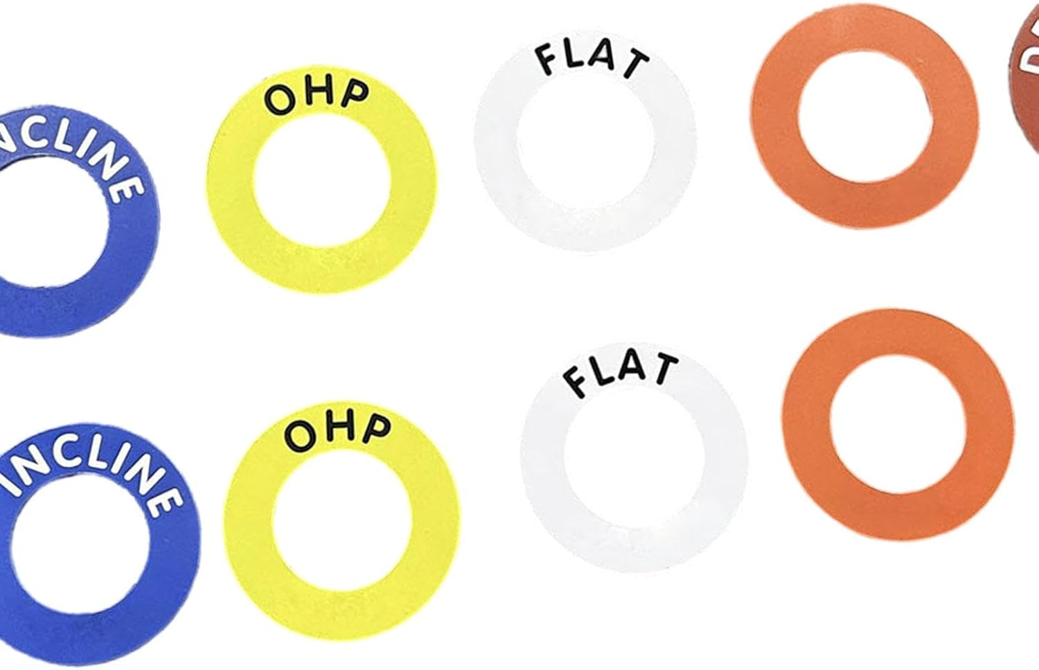 Frediuo 12 Pieces Barbell Markers Power Squat Rack Markers Squat Rack Position Markers for Bench Press image number 5