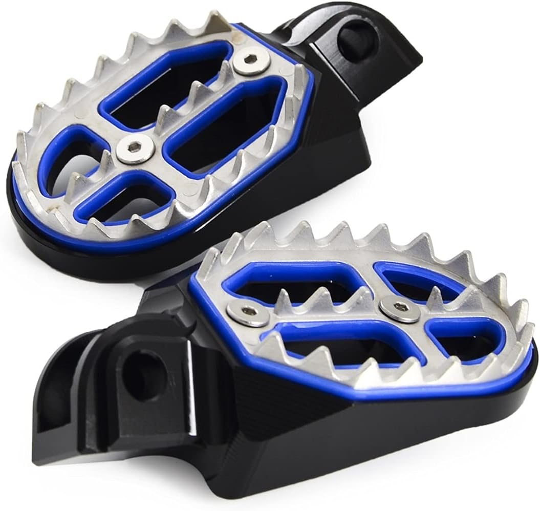 TRUSTTWO Motorcycle Footrest Foot Peg Compatible with Beta 250RR 300RR 2T 350RR 390RR 400RR 450RR 480RR 498RR 520RR 4T 10-2015 2016 2017 2018 250 RR the New (Color : Black and Blue) image number 1