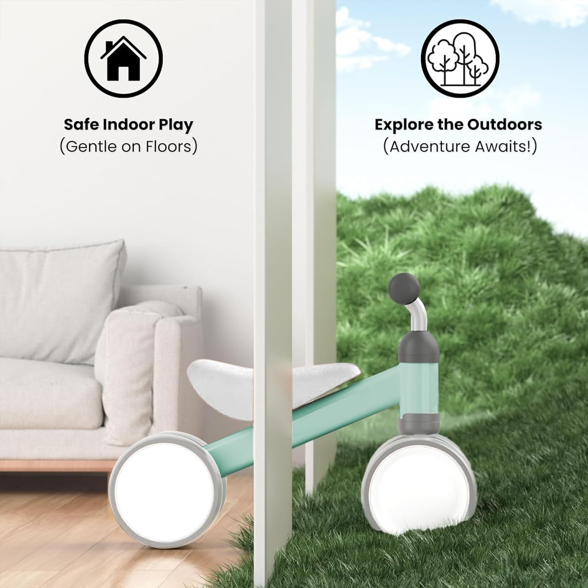 Baby Balance Bikes -TEKXDD Bicycle Kids Toys Riding Toy for 1 Year Boys Girls 10-24 Months Baby'S First Bike First Birthday Gift image number 2