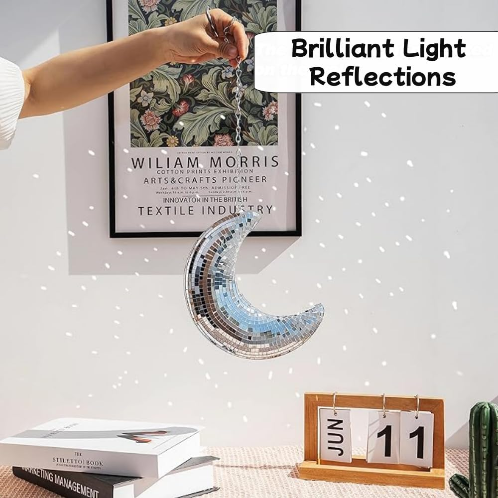 Disco Mirror Ball, Glass Rotating Party Light, 50S 60S 70S DJ Effect for Nightclubs, Weddings, Stage image number 1