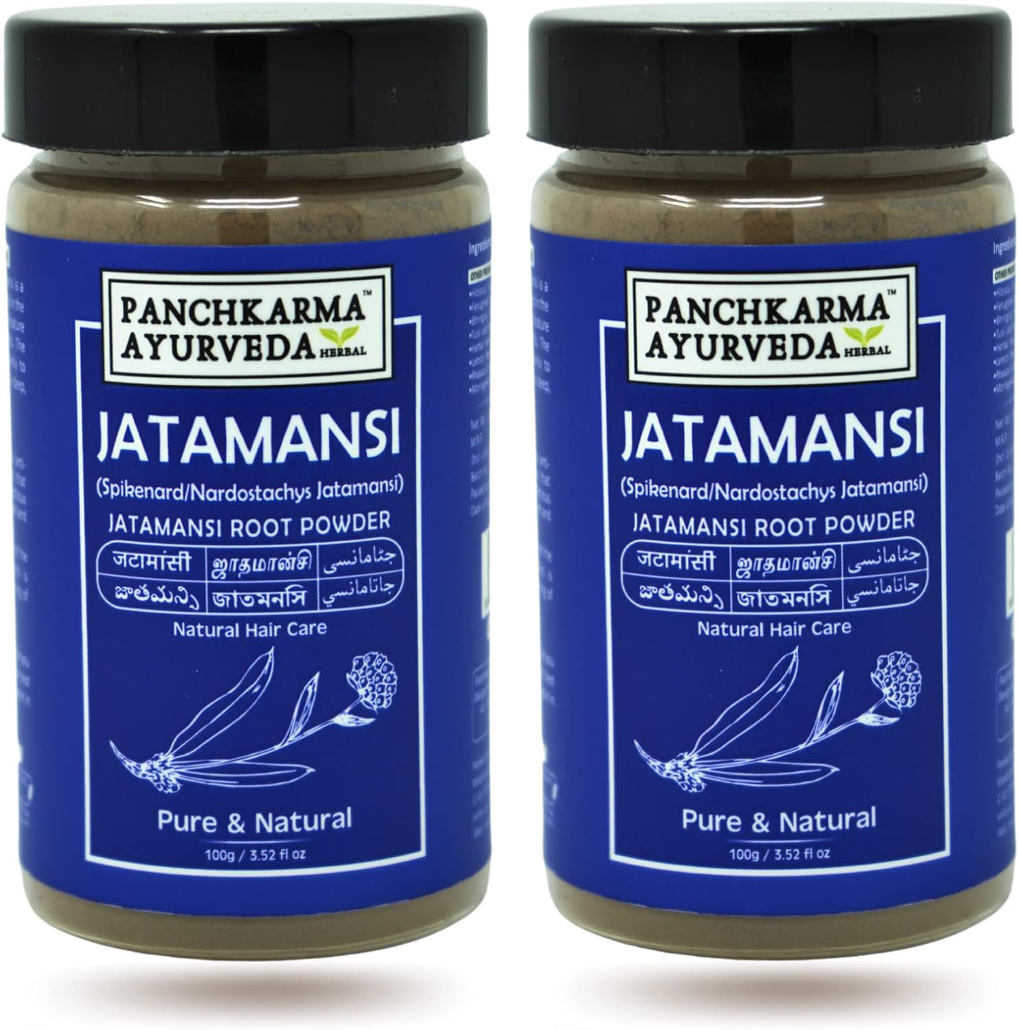 Panchkarma Ayurveda Herbal & Natural Jatamansi Powder (Spikenard/Nardostachys Jatamansi) for Hair Shine Anti-Dandruff Hair Pack (200G) image number 1