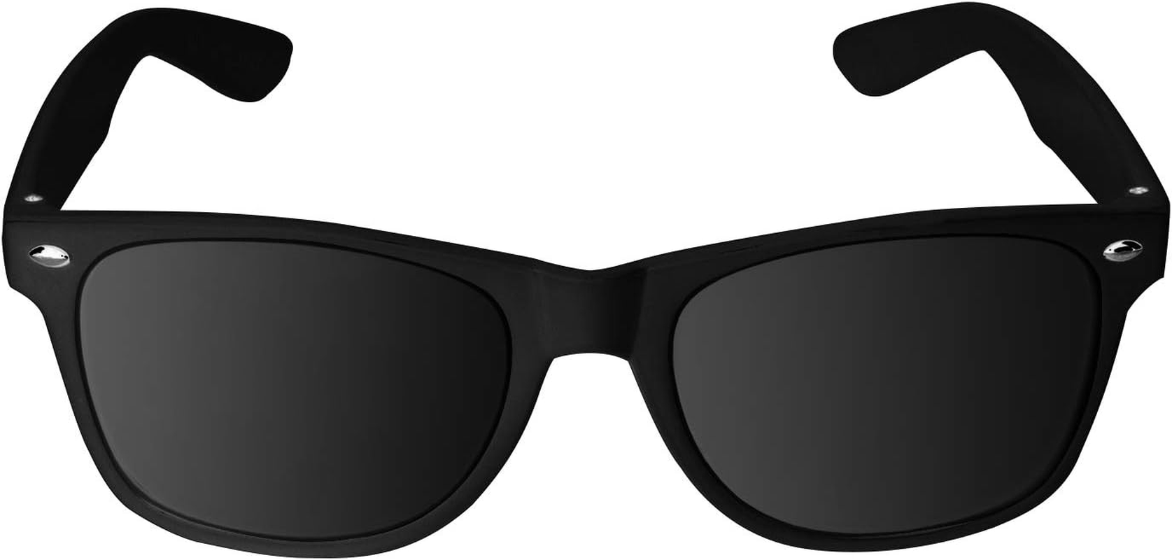 Super Z Outlet Plastic Vintage Retro Style Sunglasses Classic Shades Eyewear Party Prop Favors (12 Pairs) (Black) image number 5