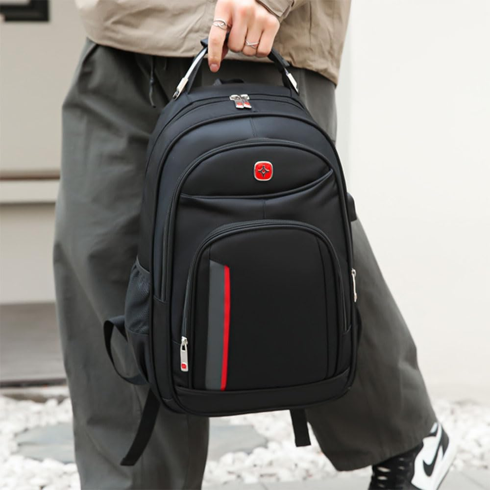 Backpack for Women Men Casual Travel Laptop Backpack Aesthetic Lightweight College Bookbags (Black) image number 4