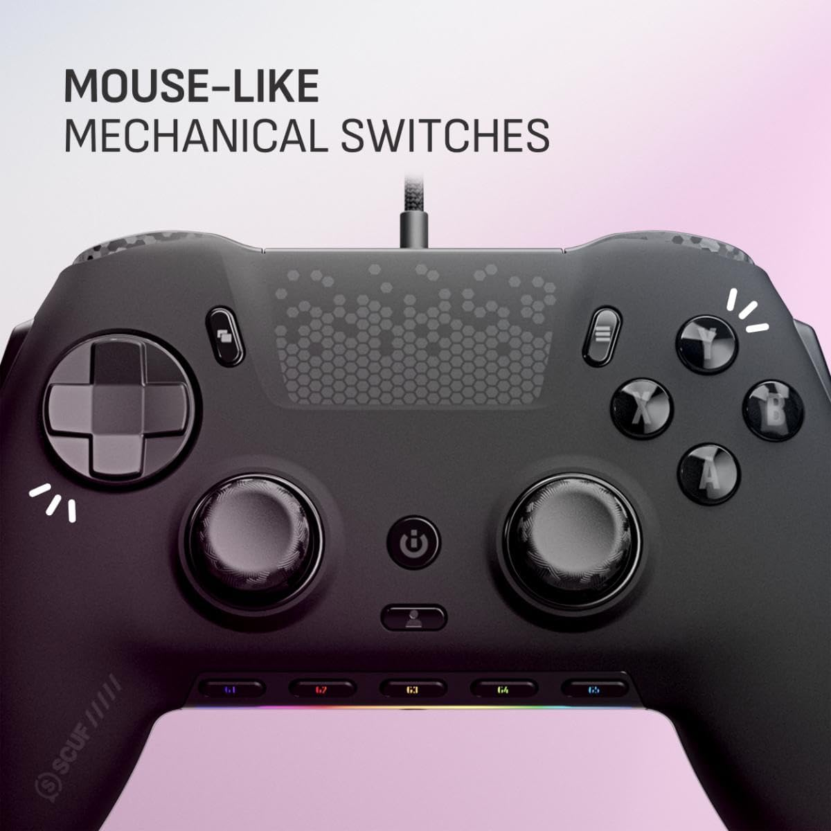 SCUF Envision Wired PC Only Gaming Controller &ndash; Anti-Drift Thumbsticks &ndash; Five Remappable G-Keys &ndash; Remappable Back Paddles &ndash; Black image number 2