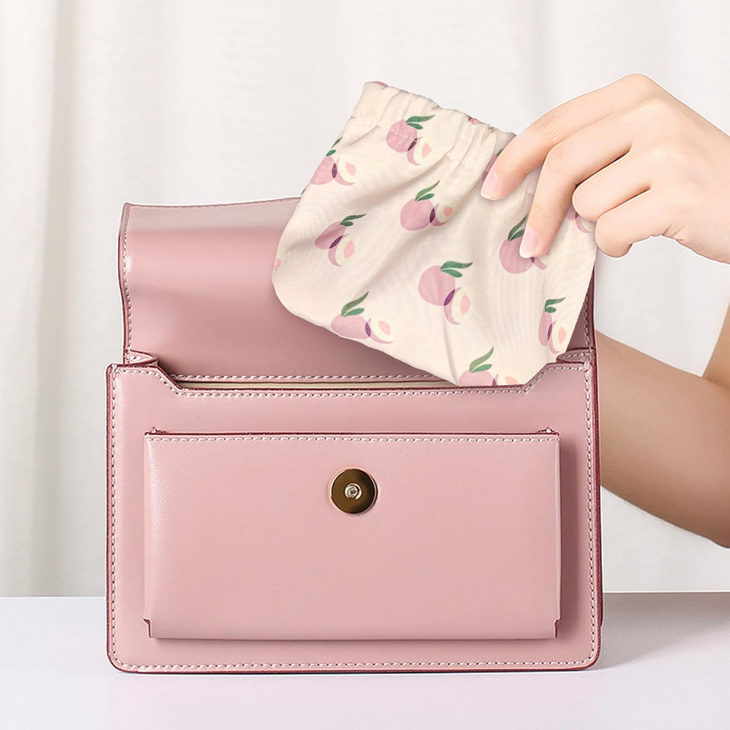 Vcekract Mini Makeup Bag for Purse, 4 PCS Mini Cosmetic Bag for Women, Waterproof Mini Travel Bag, Mini Bag for Purse Lipstick Organizer, Colorful, Cute image number 2