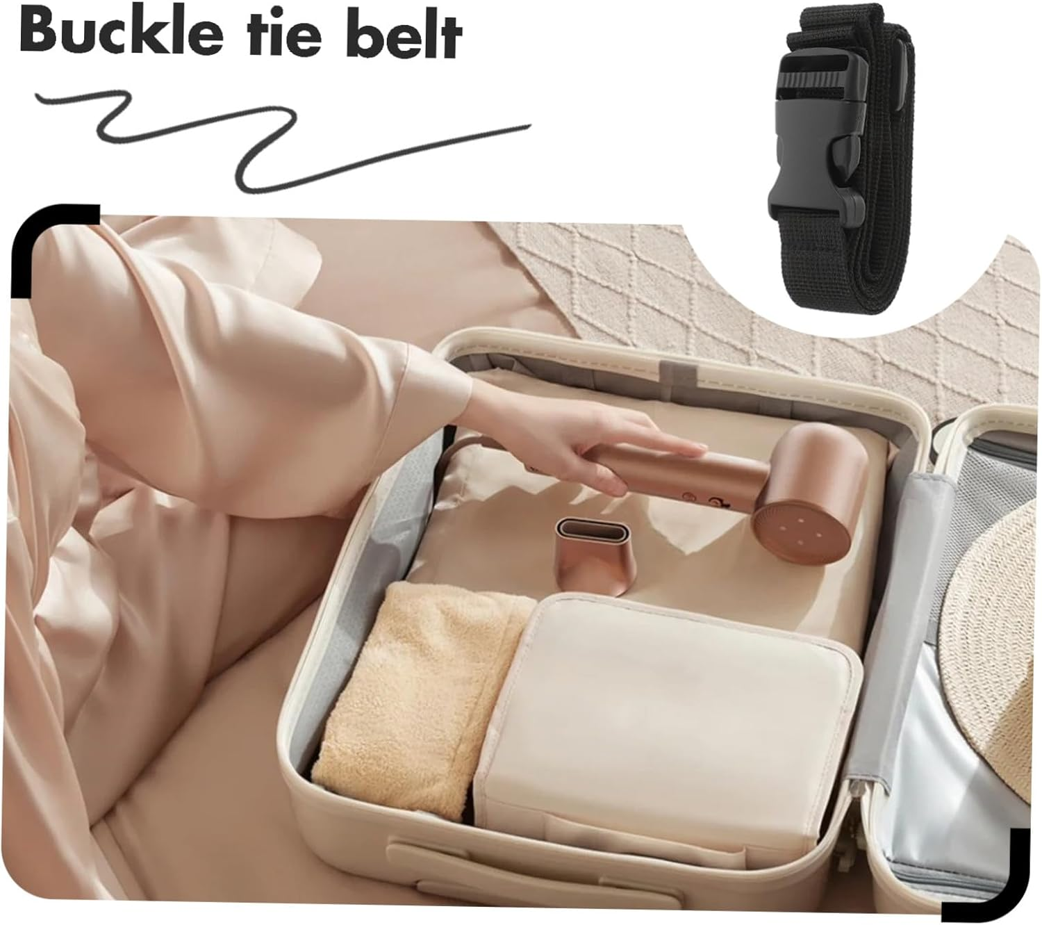 LAPYAPPE Adjustable Utility Bag Strap with Secure Buckle Wide Multipurpose Luggage Strap Extender for Hiking Backpacks Outdoor Gear Travel and Sports Bags