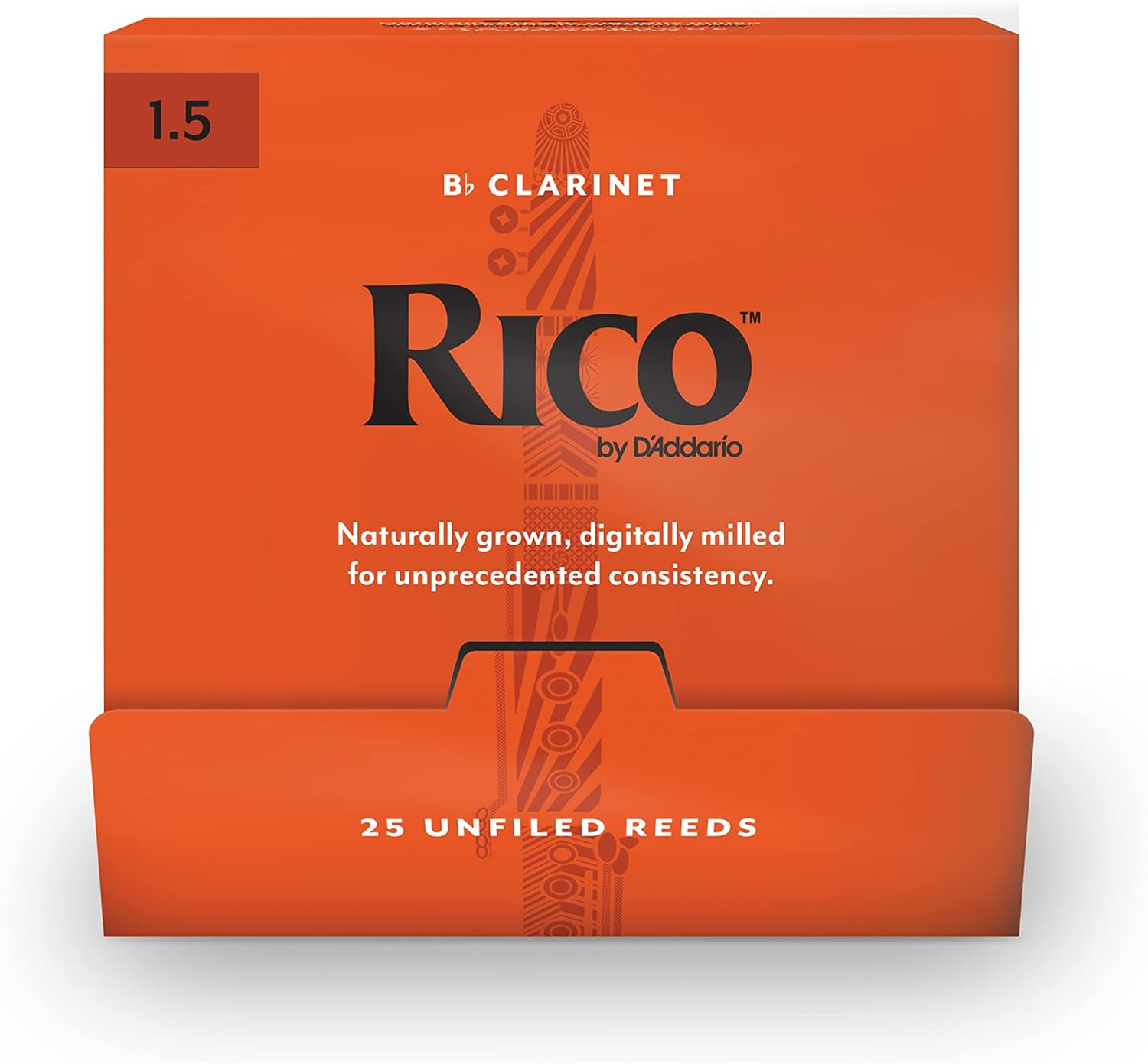 D'Addario Woodwinds Rico Bb Clarinet Reeds, 2.0, 25Count Single Reeds image number 2