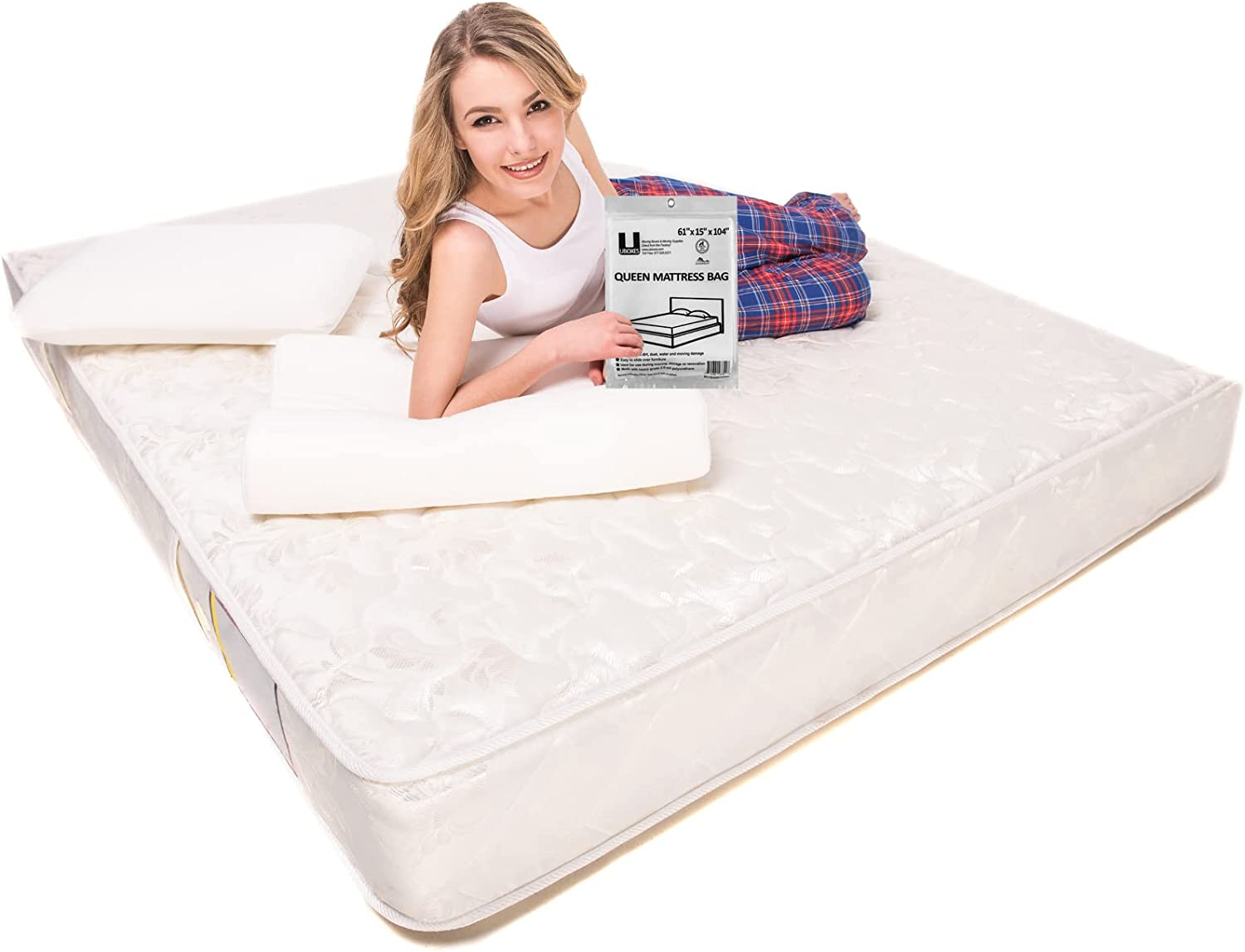 UBOXES Queen Size Mattress Covers/Bags 61" X 15" X 104" Moving Supplies (QUEENCOVER02) image number 6