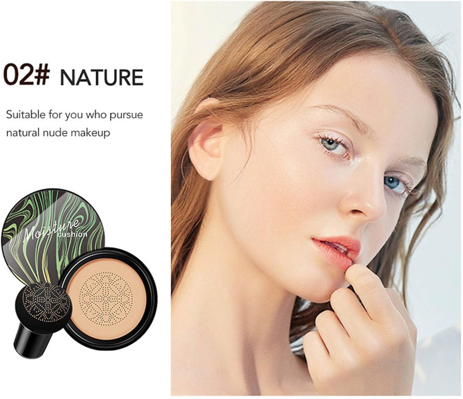 CC Cream Air Cushion Foundation Air Cushion CC Cream Air Cushion CC Cream for Natural Nude Makeup, Moisturising, Brightening Concealer Foundation - Natural Colour image number 4