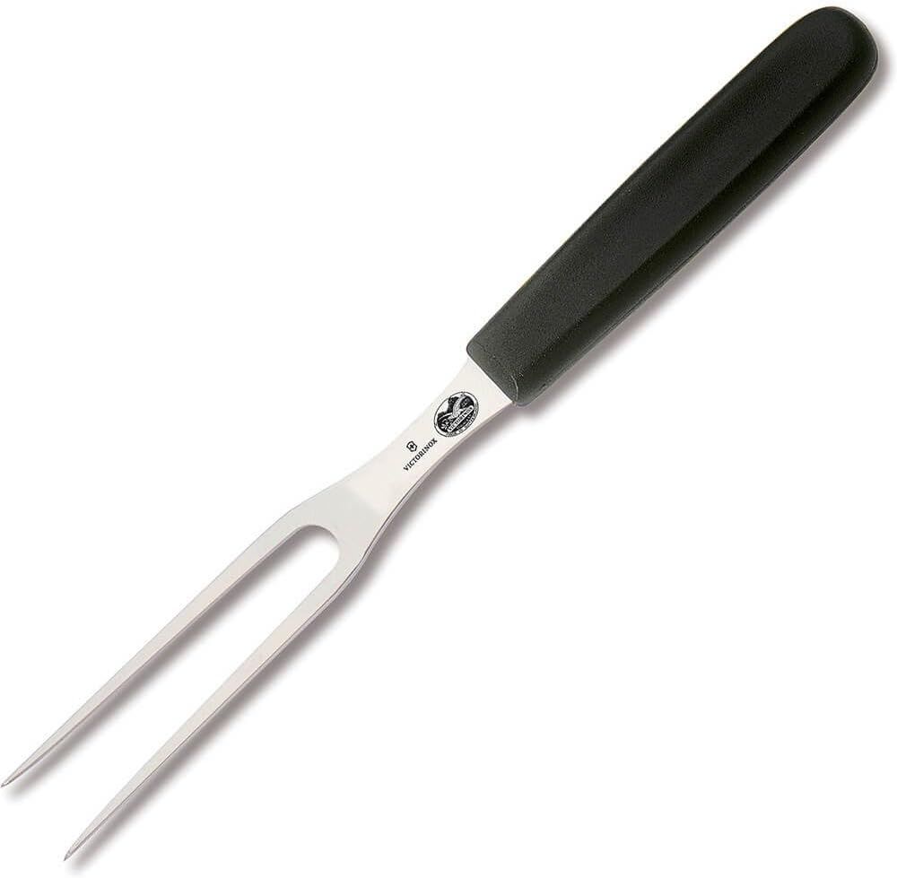 Victorinox, Swiss Classic Professional Carving Fork, Extra Sharp Blade, 15 Cm, Robust Plastic Handle, Stainless Steel, Red
