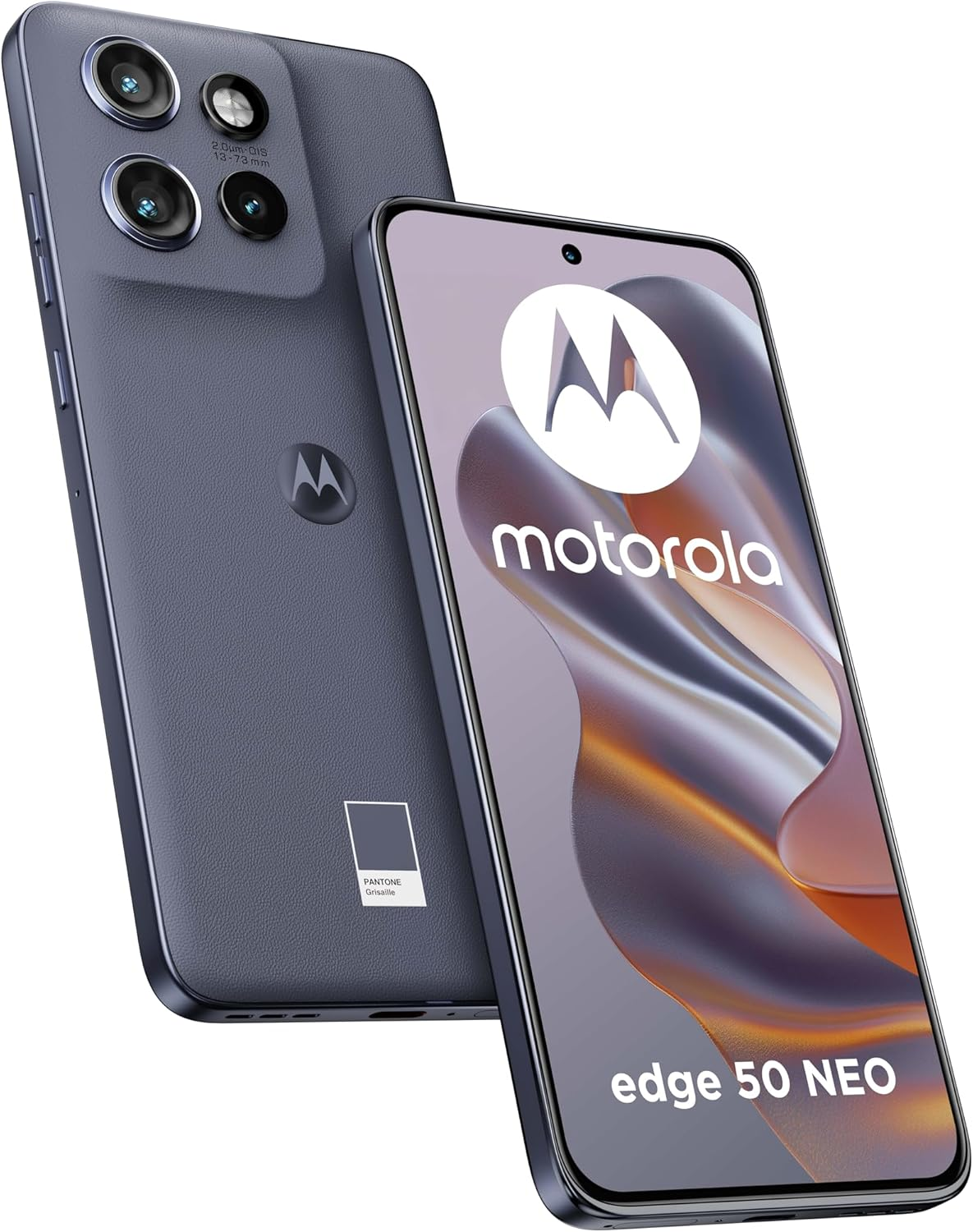 Motorola Edge 50 Neo (8/256 GB, Sony LYTIA&trade; 700C 50 + 13 + 10 MP Selfie 32 MP, Display 6.36 Inch POLED 120 Hz, IP68, Mediatek MTK 24M, Battery 4310 Mah, Charge 68 W, Android 14), Pantone Grisaille