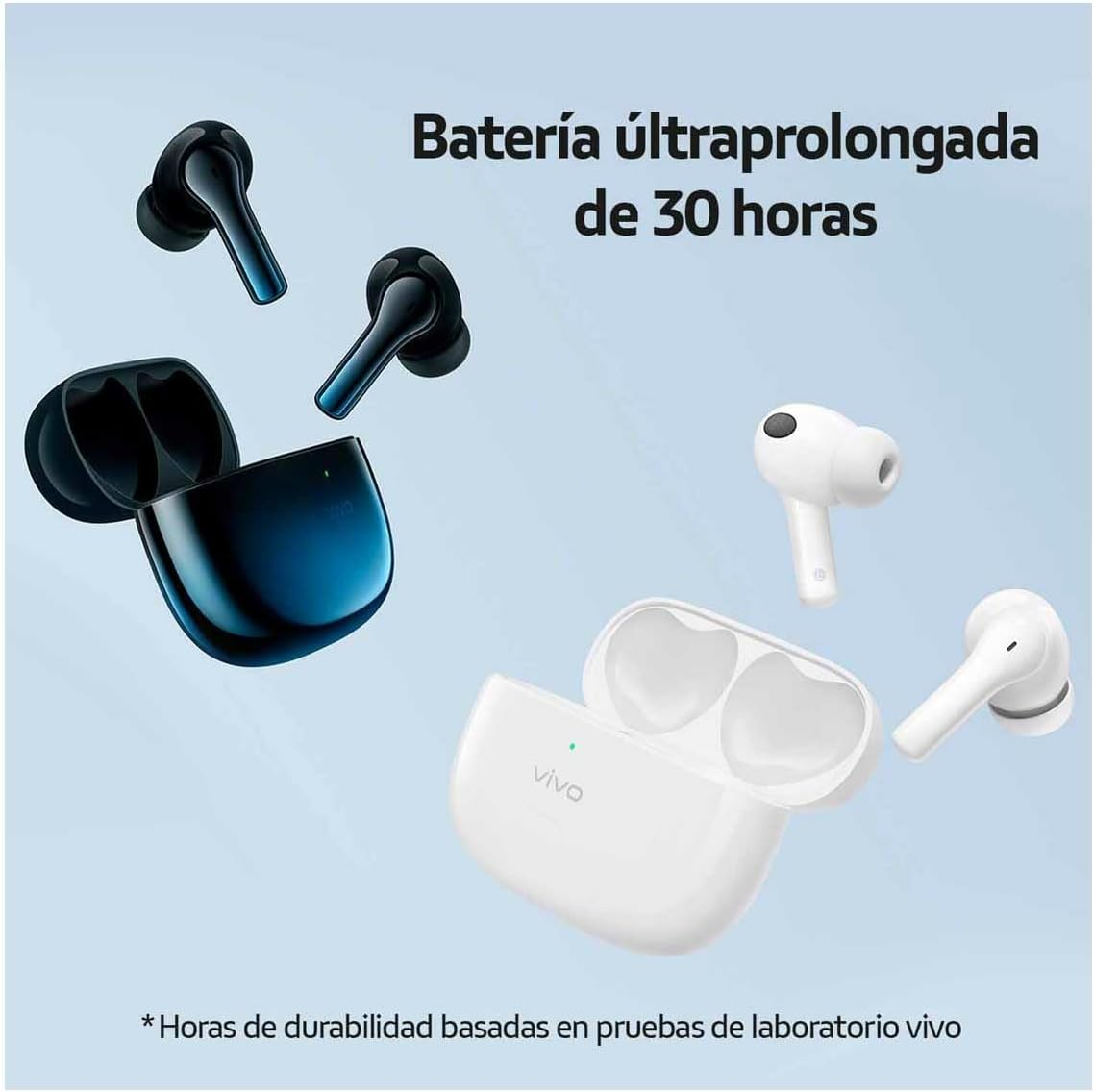 Vivo TWS 2E Wireless Headphones - Moonlight White image number 3