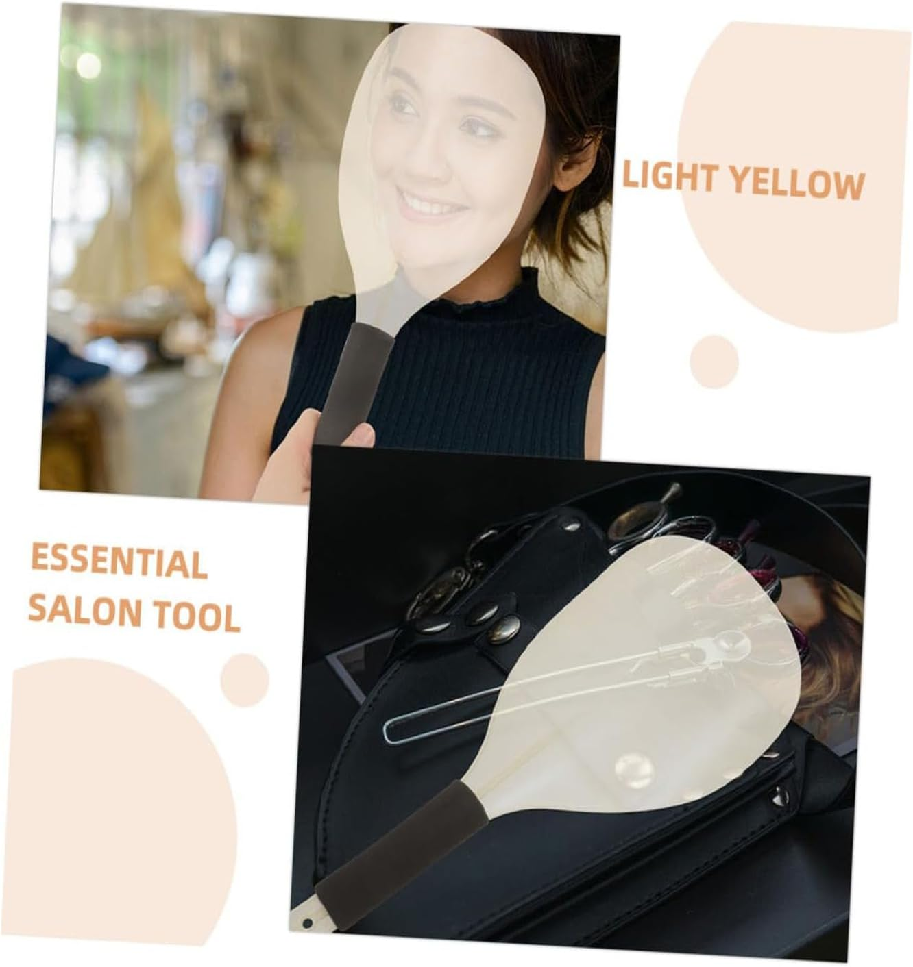 Cyktxei 2Pcs Haircut Facial Mask Shield, Ergonomic Clear Plastic Face Protector & Splash Guard for Hairdressers and Makeup Artists, Unbreakable Protective Barrier for Hair Cutting image number 4