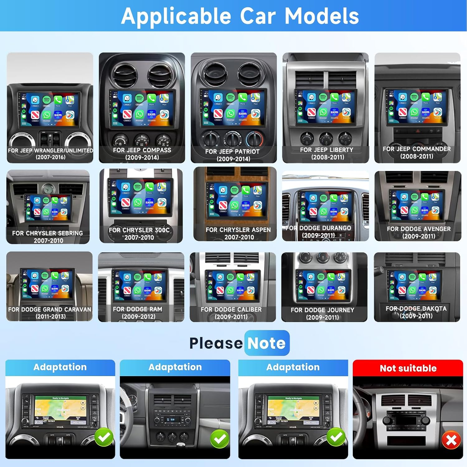 8 Core 4G+64G for Jeep Wrangler JK Compass Grand Cherokee Dodge Ram Radio, 10.1 Inch Touch Screen with Wireless Carplay/Android Auto/Gps/Backup Camera image number 6