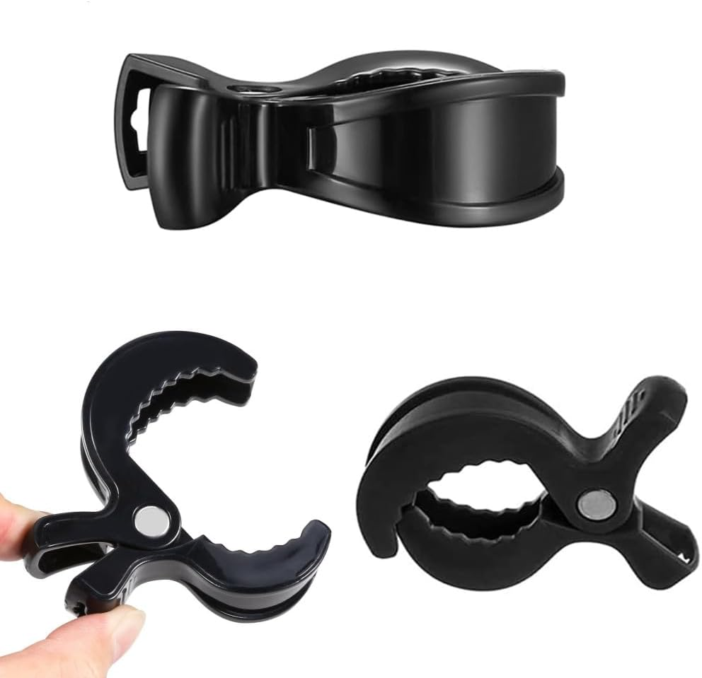 Naisfei 6 PCS Stroller Pegs Clips,Universal Buggy Pram Pegs to Hooks Muslin and Toys Sun Shade to Canopy for Blanket Clamp, Car Seat Cover Clips, Protect Baby Kids from Sun Wind Insects(Black)