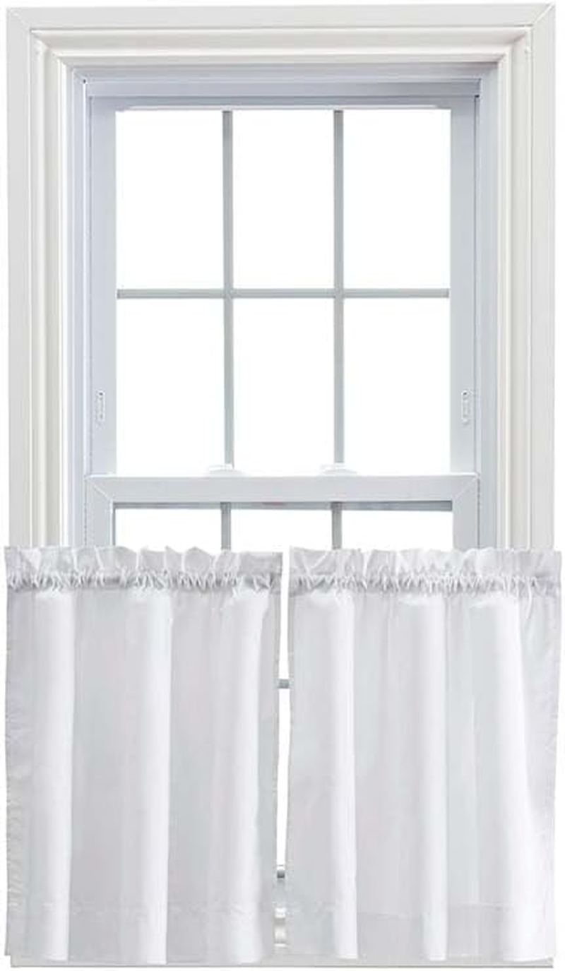 Ellis Curtain Stacey Ruffled Filler Valance, White, 54" X 13"