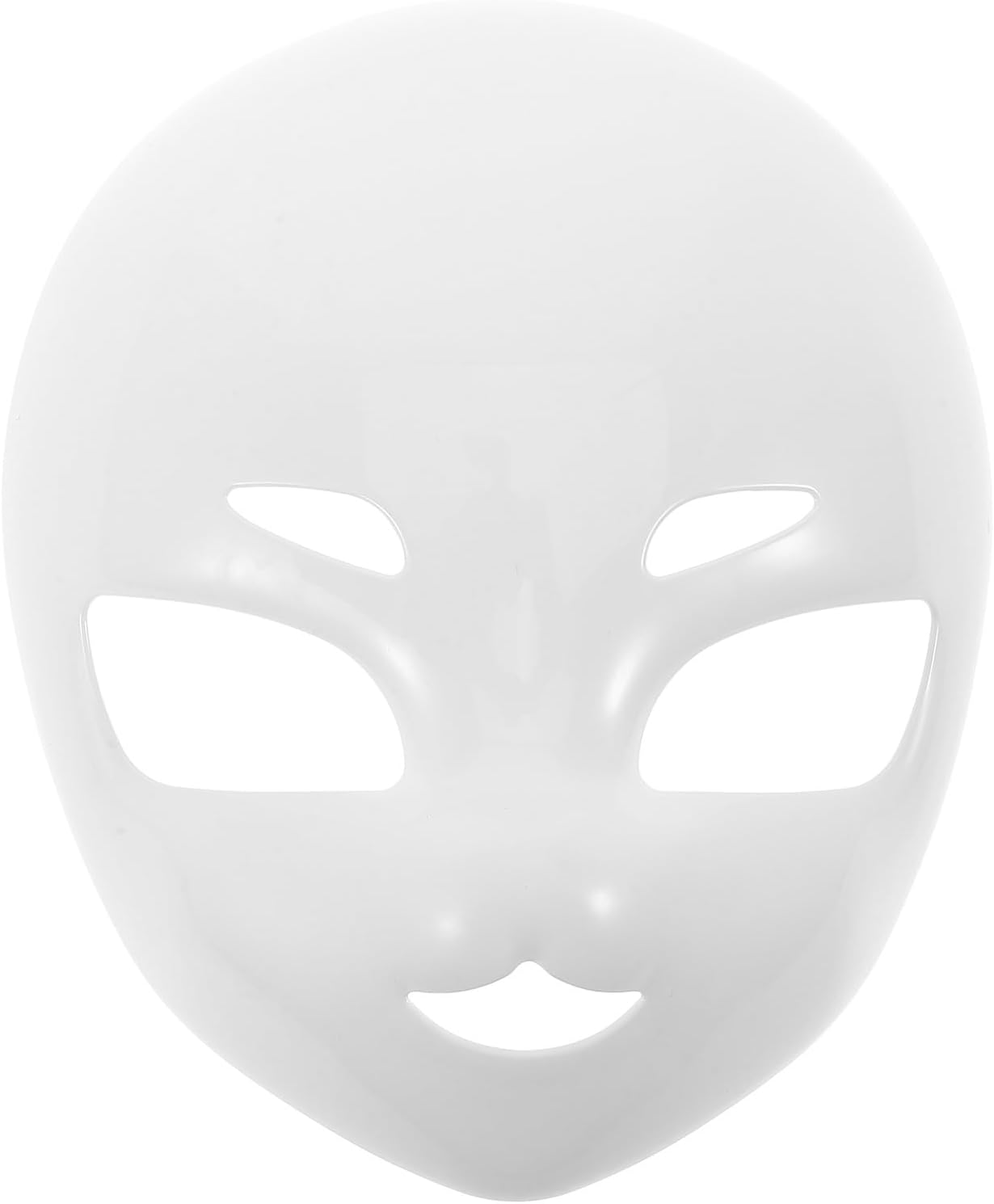 Holibanna Full Face White Plastic Mask Versatile Masquerade Halloween Costume Accessory Design with Detailing for Cosplay Events and Parties image number 5