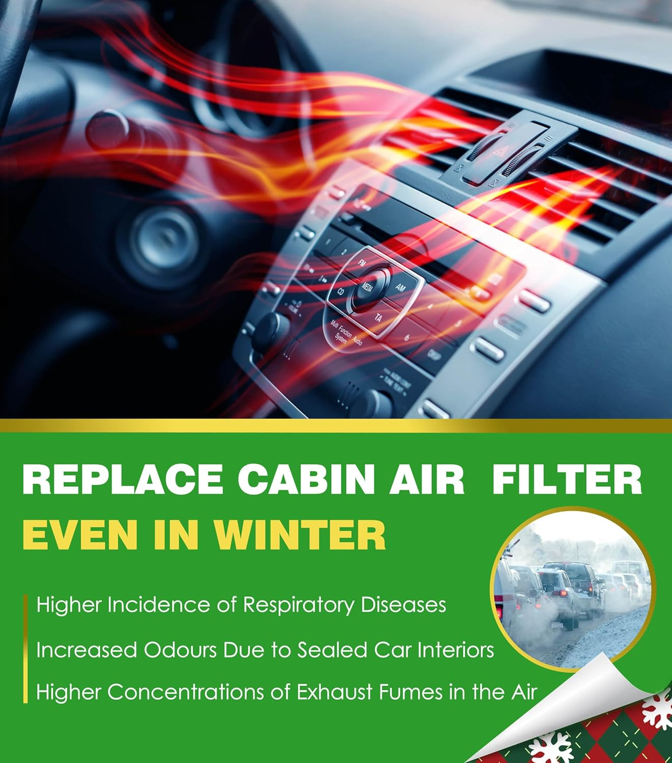 COCOAUTO Cabin Air Filter Kit Automotive Replacement Parts for Mercedes 2018 2019 GLC63, 2014-2019 GLE400,GLE43 AMG,GLE450 AMG,GLE63 AMG,GLE63 AMG S,Selected Models Replace1668300318 1668300218 image number 3