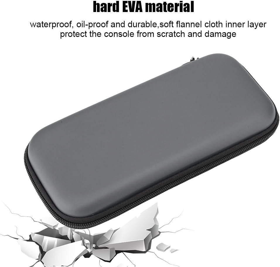 Waterproof Portable EVA Hard Carrying Bag Storage Case for Switch Lite Console with Super Large Space, Scratch Protection, Pocket for Accessories (Grey)