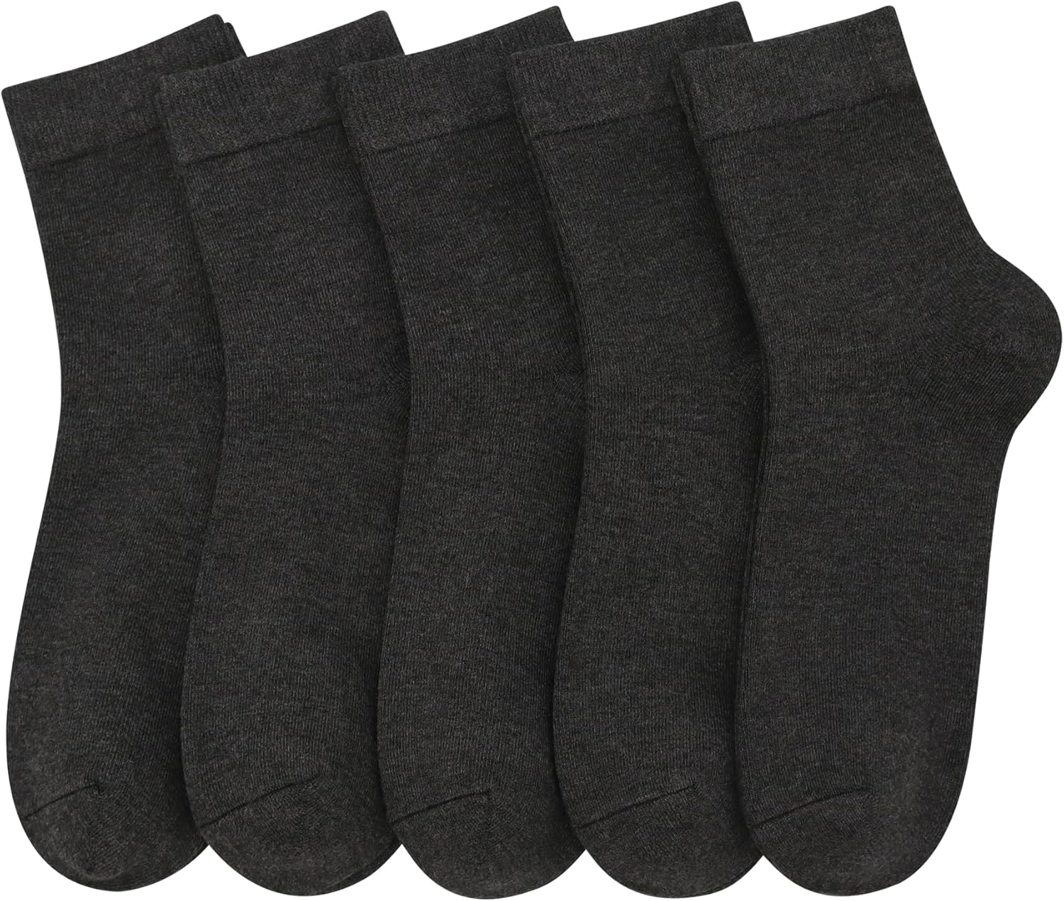 Women Thin Cotton Socks Comfort Breathable Bootie Socks above Ankle Crew Socks 5 Pairs image number 2