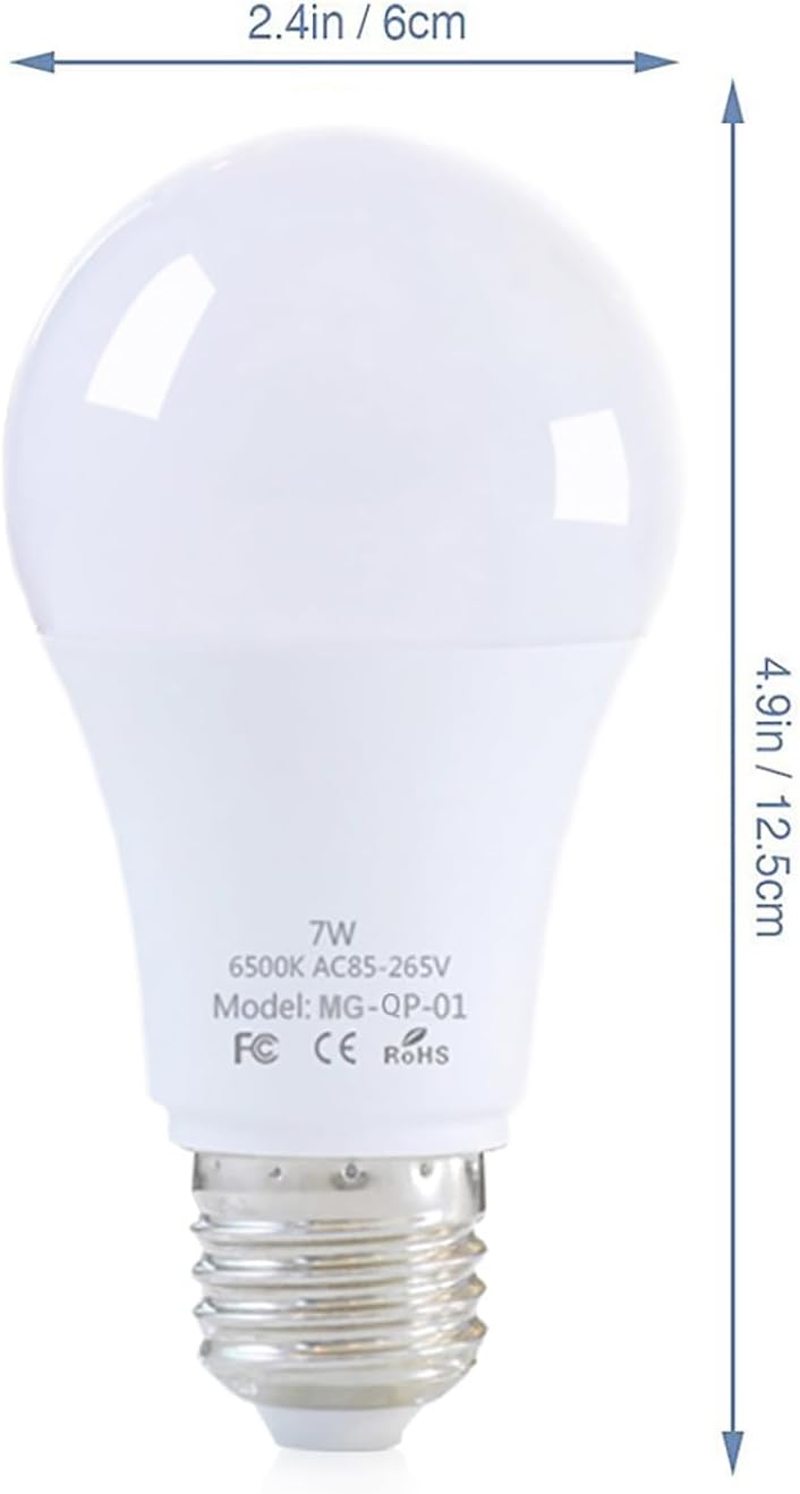 Daseeme 2Pcs/Lot E27 LED with Motion Sensor Smart Light Sensor 7W (Replaces 50 W Sensor Bulb Lamp for Stas/Garden Balcony Garage Lounge Hallway Cellar Outlet White [Energy Class A+] image number 6