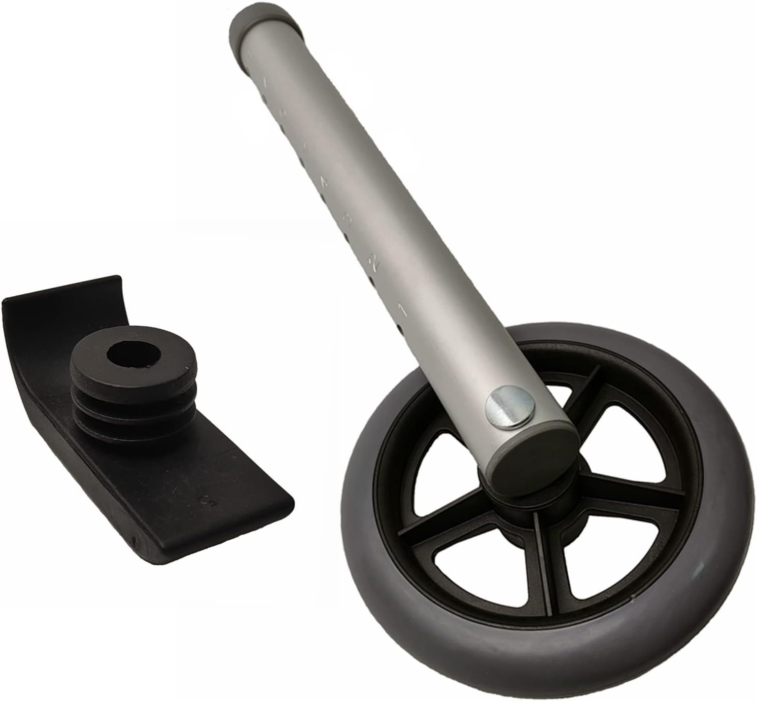 Walker Wheels 1 Pair, Replacement Rollator Accessories, Rubber Wheel Universal Design with 8 Adjustment Holes(2 Pack) image number 3