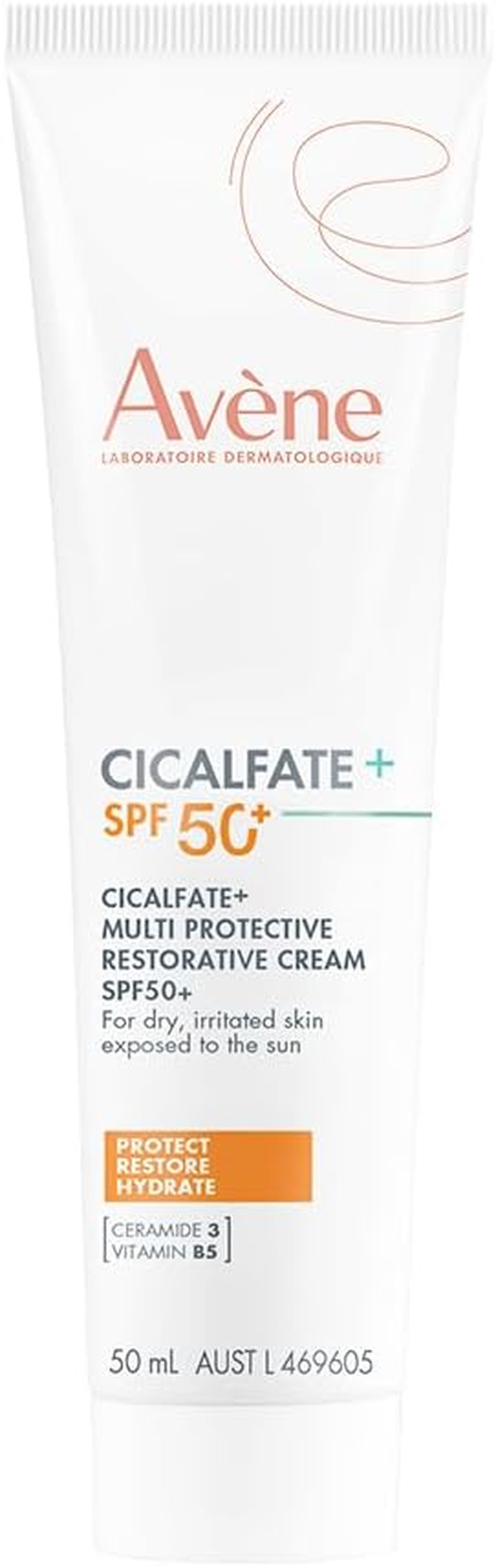 Av&egrave;ne Cicalfate+ Multi Protective Restorative Cream SPF50+ 50Ml, UVB-UVA Protection, Ceramide 3, Vitamin B5, Helps to Restore the Skin'S Barrier for All Skin Types image number 3
