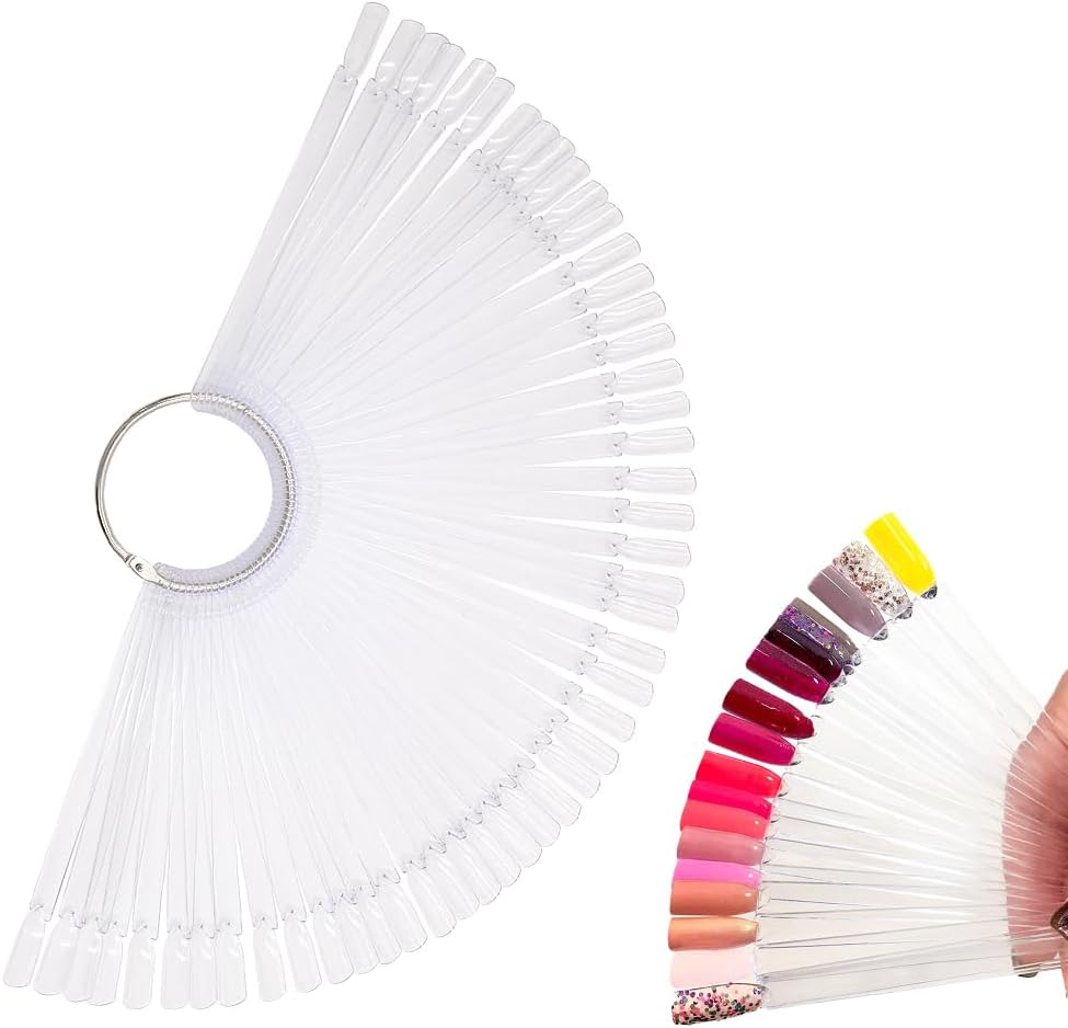 Nail Polish Colour Palette Display Card Set for Nail Art Design (Transparent)