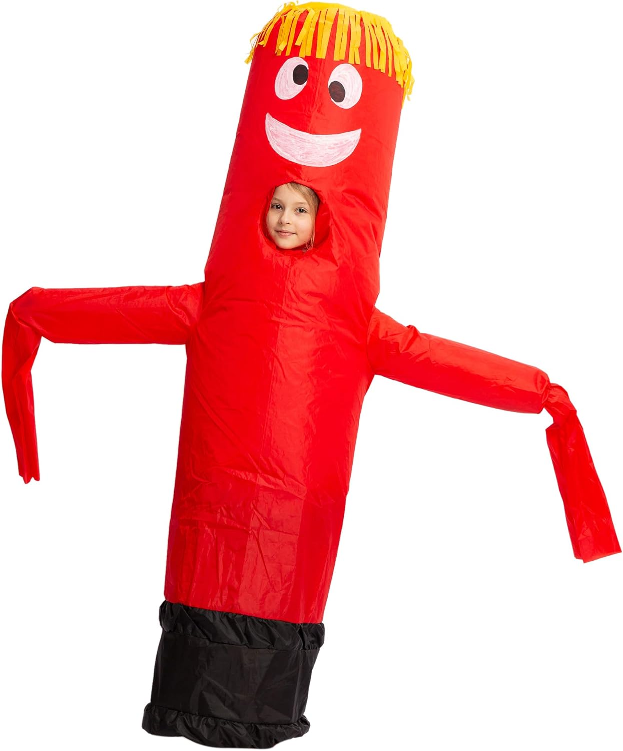 Spooktacular Creations Inflatable Costume Tube Dancer Wacky Waiving Arm Flailing Halloween Costume Child Size - Red image number 6