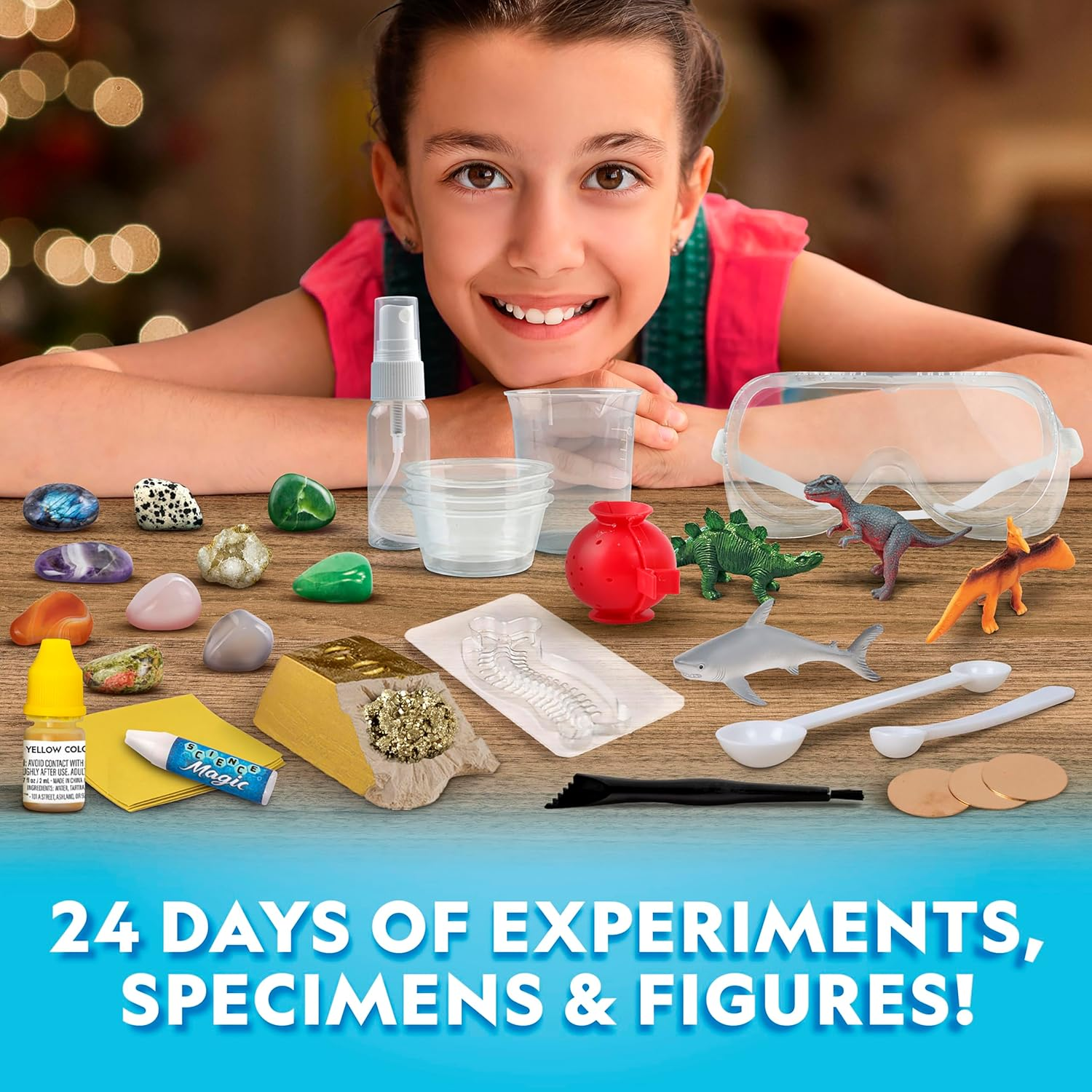National Geographic 2025 Science Kit & Rock Collection Advent Calendar &ndash; Science Christmas Countdown Calendar with 24 Days of Science Experiments, Gemstones & More, STEM Projects for Kids Ages 8-12 image number 3