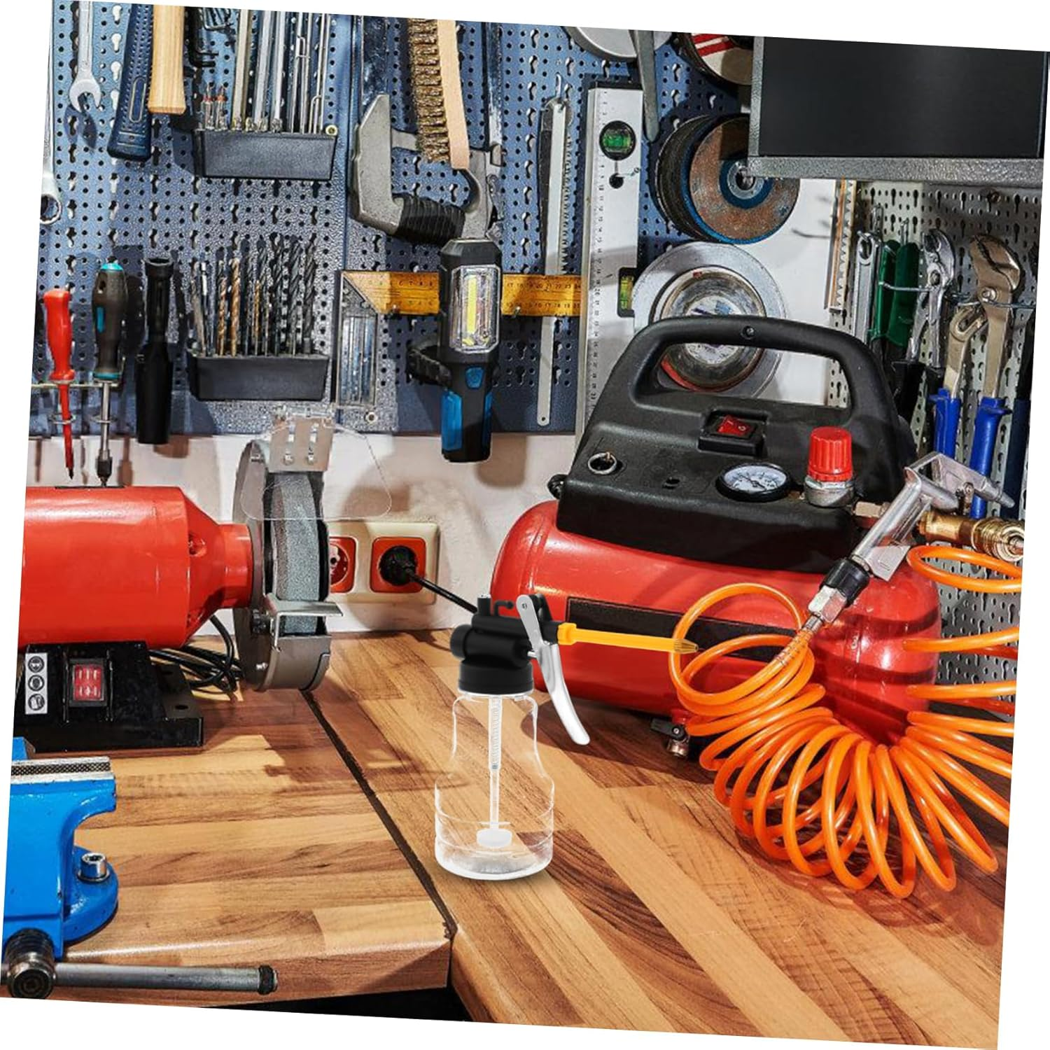 SOLUSTRE Oiler High Pressure Plastic Bottle Copper Nozzle for Automotive Engine Lubrication