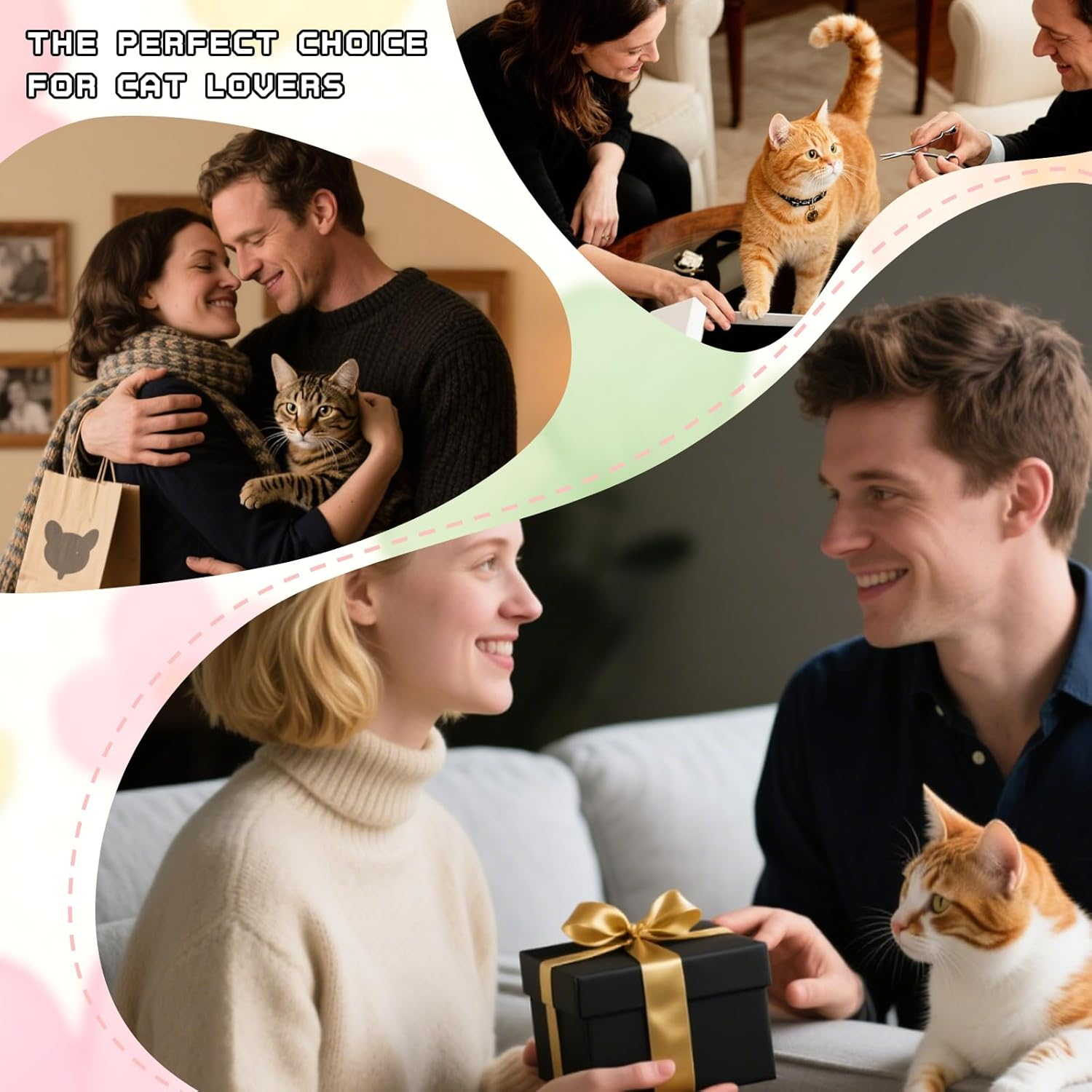 Floral Cat Collar with Bell, 1 Pack Adjustable Kitten Collar - Comfortable Safe Cat Collars for Cats and Kittens, Essential Cat Accessories for Daily Wear (Pink) image number 6