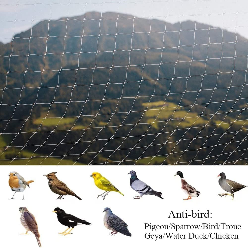 Cat Netting for Balcony, Cat Netting Anti-Fall Mesh Fence, anti Bird Netting for Garden/Balcony, Transparent Nylon Pet Mesh Fence for Dogs & Cat, Pet Safety Net for Balcony/Stairs/Window