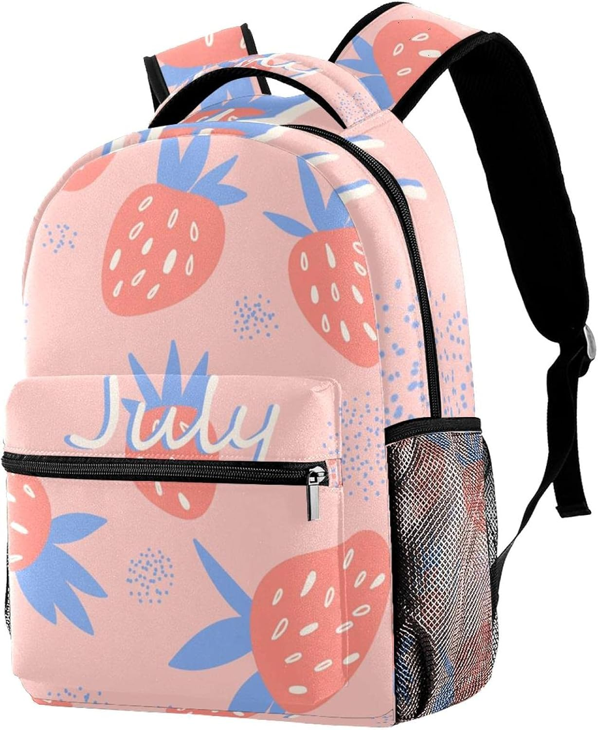 July Strawberry Backpack Students Shoulder Bags Travel Bag College School Tote Backpacks image number 1