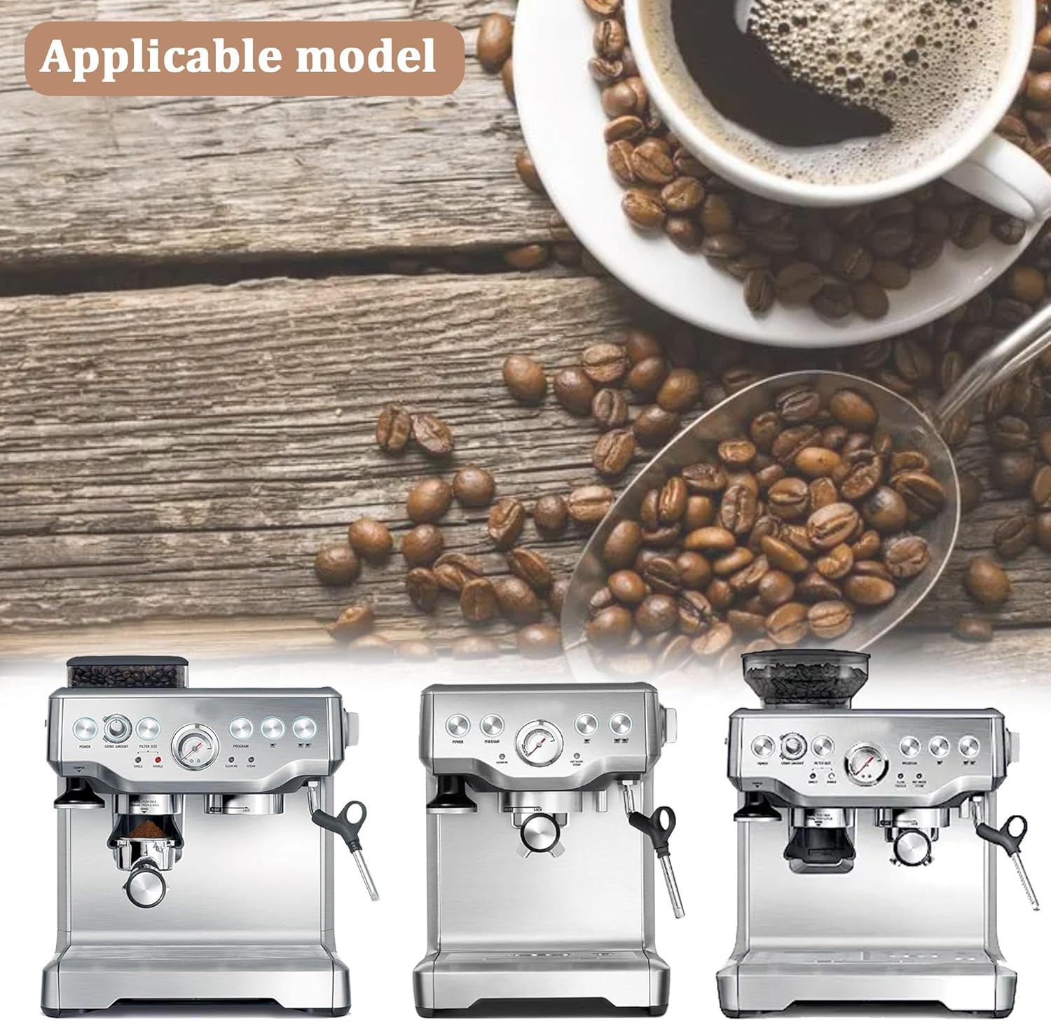 54Mm Non-Pressurized Filter Basket for Breville Portafilter, Single Cup Sieve, 10 Grams Powder Capacity, Replacement Coffee Filter image number 3