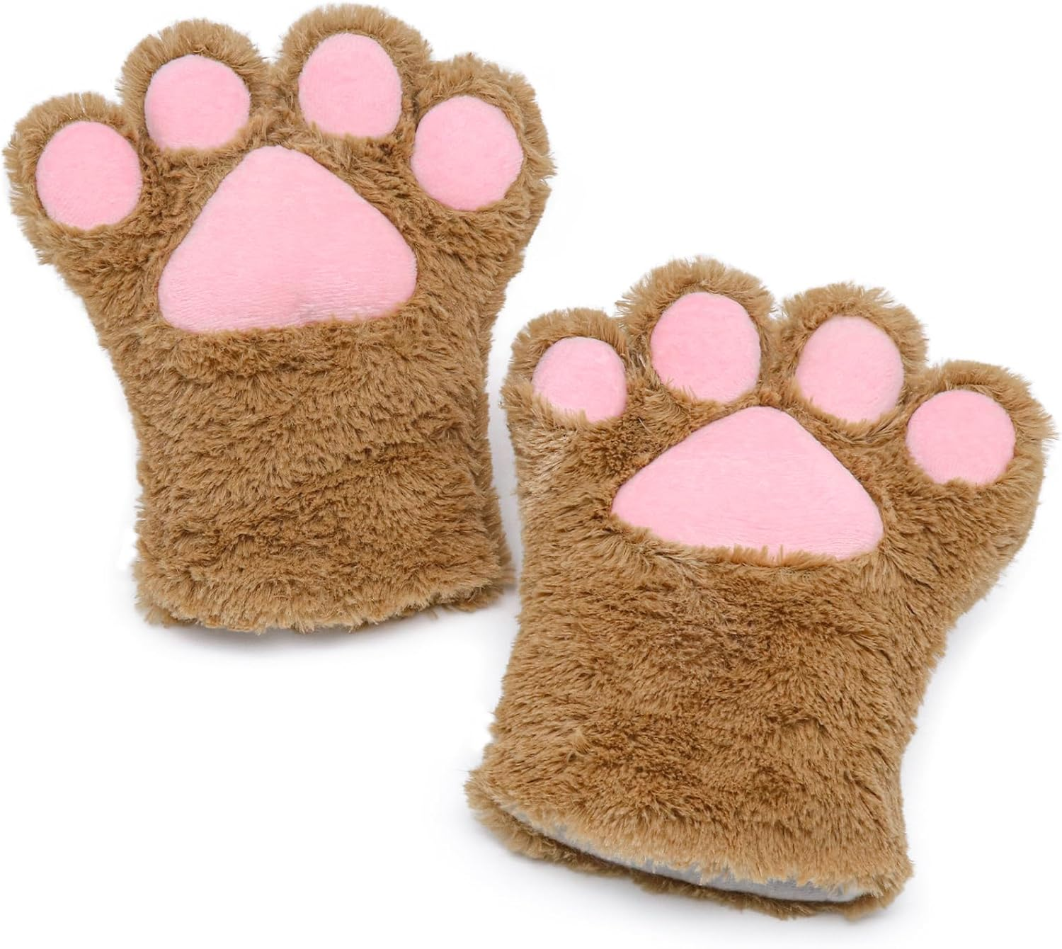 Cosplay Animal Fluffy Cat Fursuit Paws Claws Gloves Costume Accessories for Adults