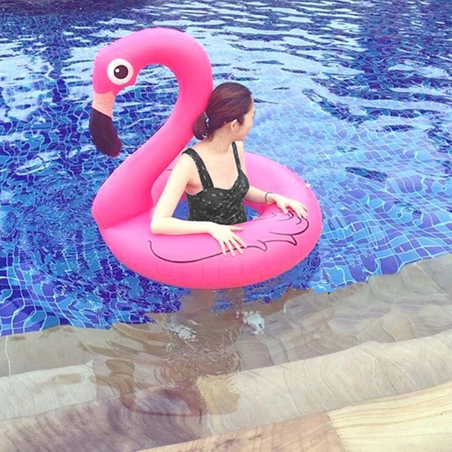 Flamingo Pool Float,Tubes for Floating,Inflatable Swim Party Toys Summer Beach Swimming Pool Lounge Raft Decorations Toys for Adults Kids(90Cm)