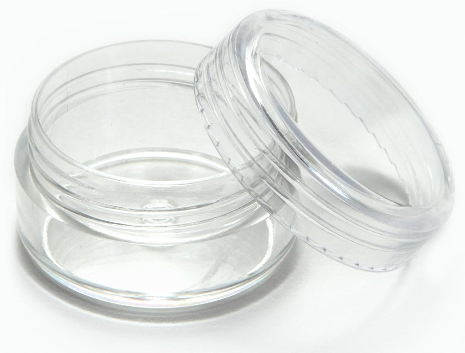 Vivaplex, 50, Clear, Empty, 5 Gram Plastic Pot Jars, Cosmetic Containers. image number 3