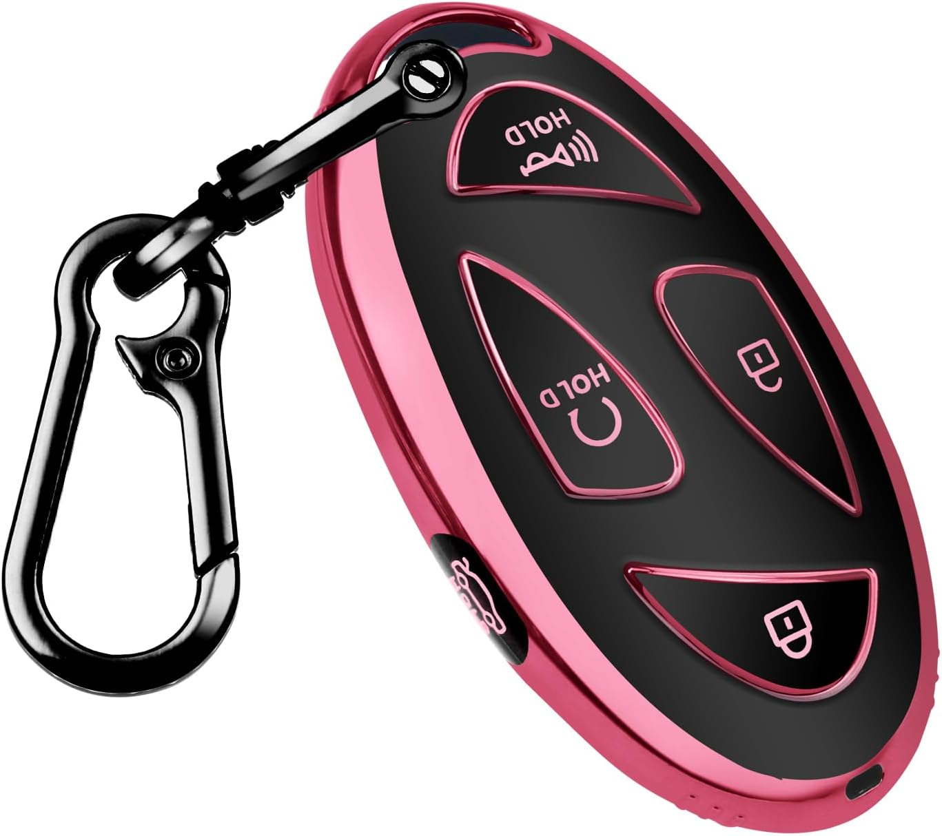 QBUC for Hyundai Kona Key Fob Cover,Key Case for Hyundai Ioniq 6 Grandeur GN7 KONA Elanrtra Sonata Tucson 2023 2024 2025 Santa Fe Smart Key Protector with Keychain(Red, 7 Buttons) image number 5