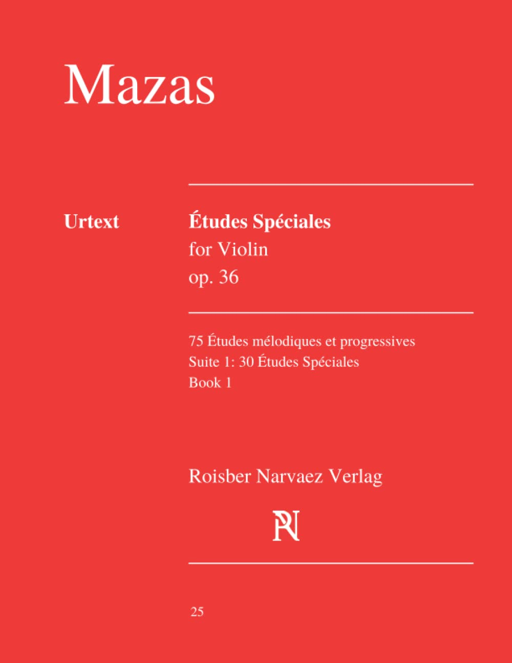 Etudes Speciales Op. 36 for Violin: NEW EDITION: Book 1: Urtext Edition image number 1
