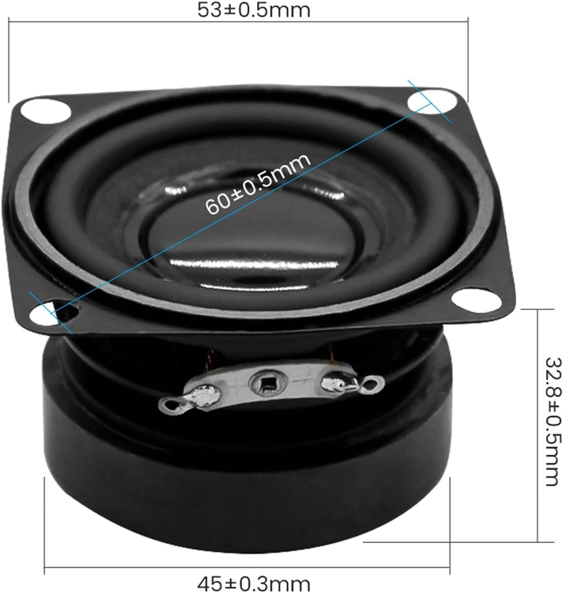 TGMGADANTV 2Pcs 2 Inch Portable Audio Mini Speaker 4 Ohm 5W 53MM Woofer Loudspeaker DIY Sound Speaker Home Theater Bookshelf Speaker