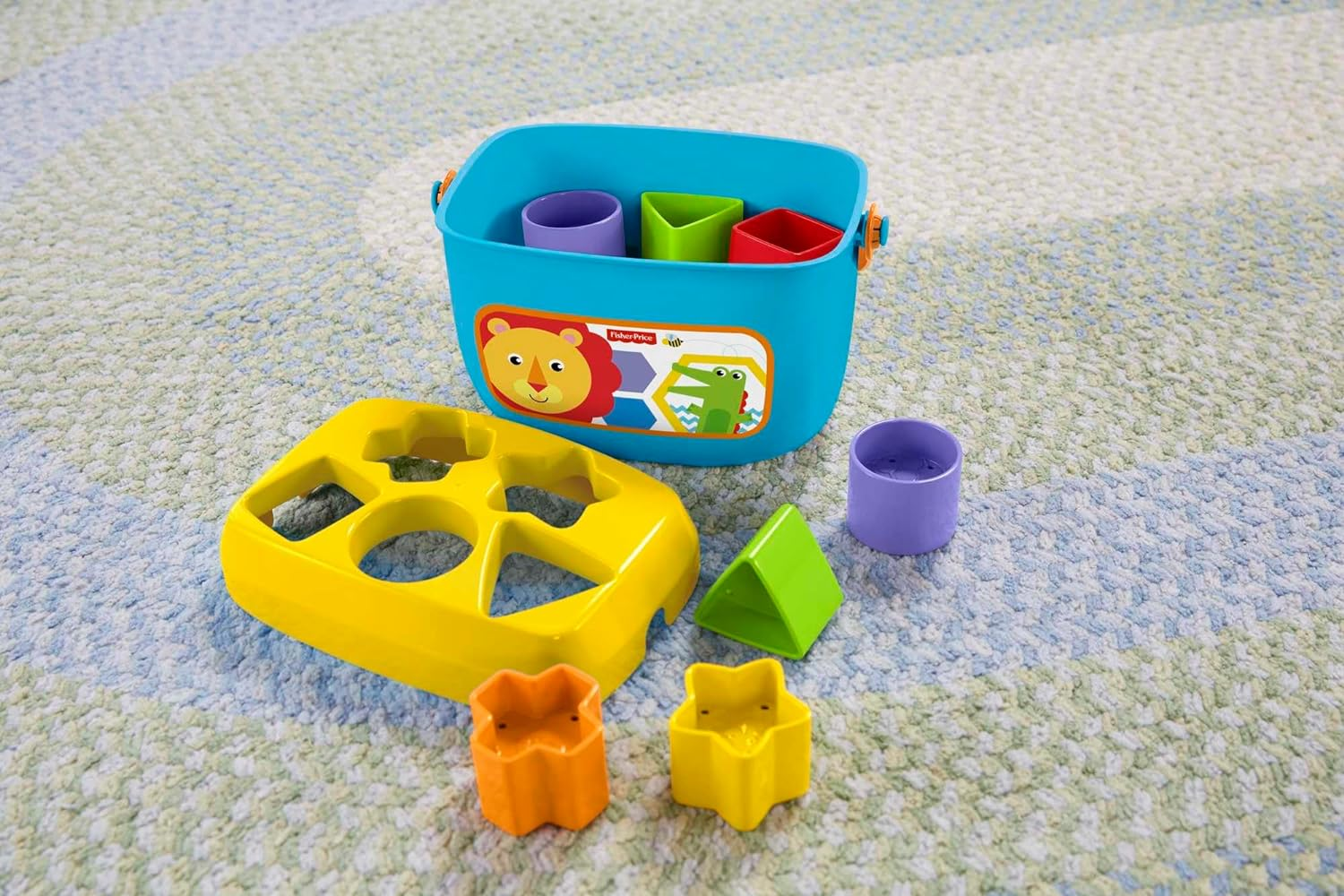 Fisher-Price Stacking Toy Baby&rsquo;S First Blocks Set of 10 Shapes for Sorting Play for Infants Ages 6+ Months image number 6