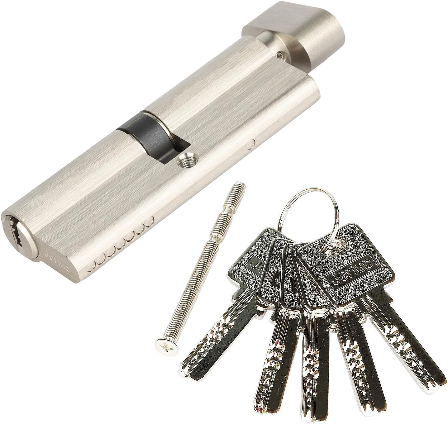 80Mm (35/10/35) Oil Rubbed Bronze (Black Color) Euro Cylinder with 5 Keys (Dimple), Single Open Copper Cylinder, Suitable for Wooden, Composite, UPVC or Aluminium Doors with a Euro Profile image number 4