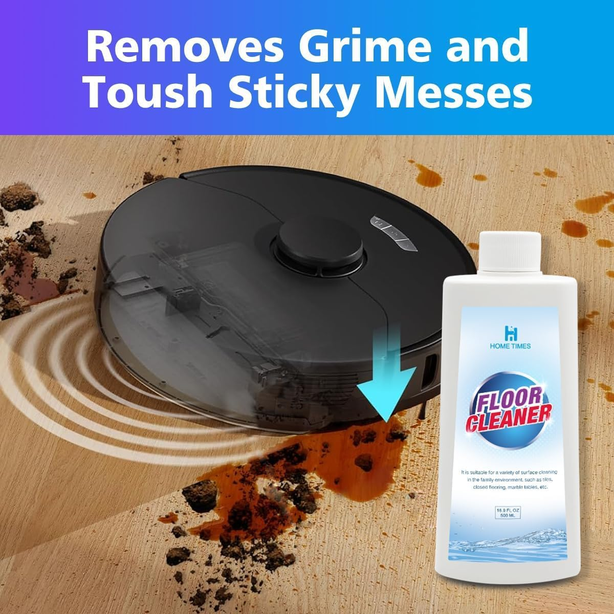 Floor Cleaning Concentrate for Mops Compatible with Roborock,Tineco, Irobot,Dreame,Ecovacs,Shark,Bissell,Etc. for Hardwood and Multiple Surfaces,Non Toxic and Residue-Free(Lavender) image number 4